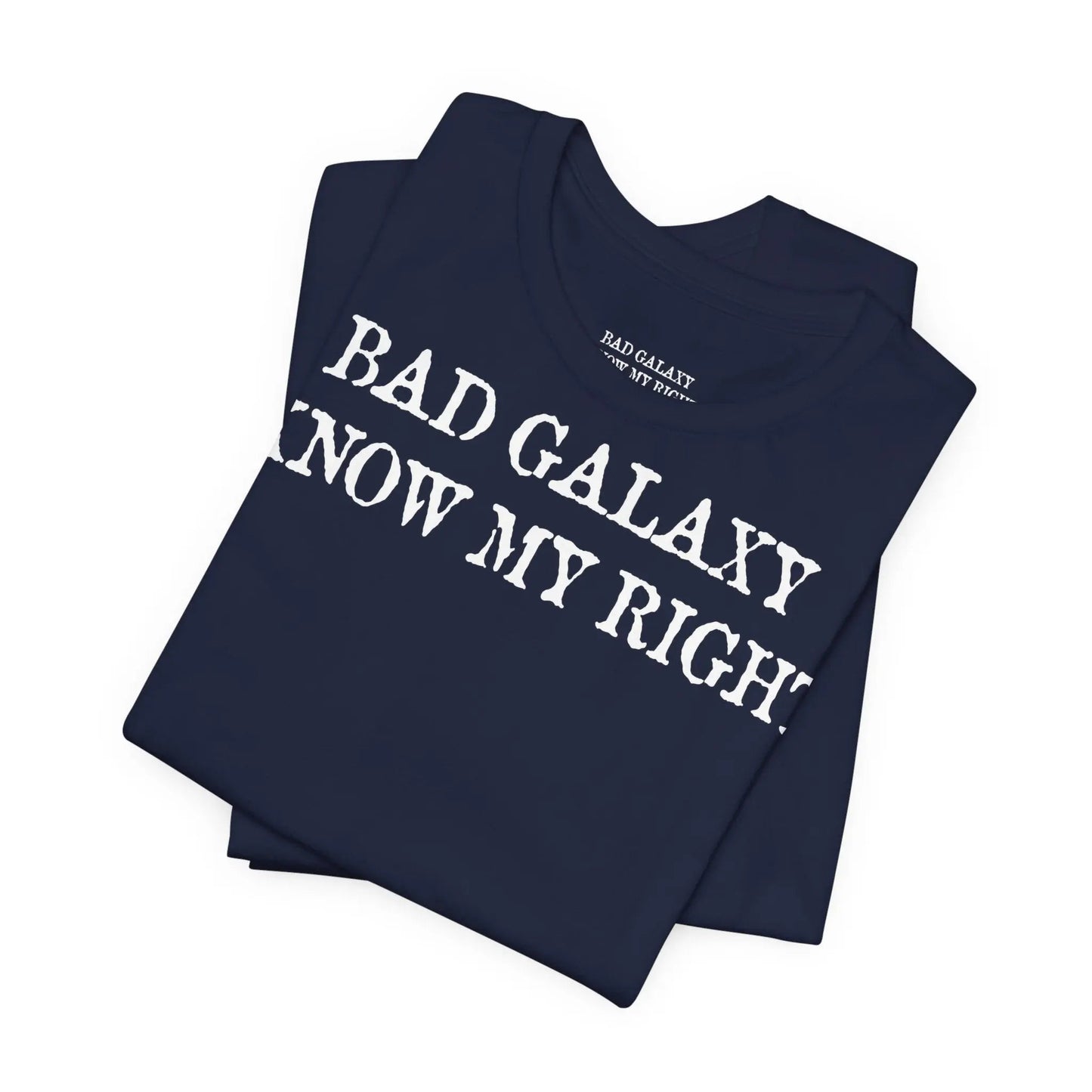 Red Stamp Tee Shirt 100 Percent Cotton From Bad Galaxy Eco Friendly Inks Made To Order In USA