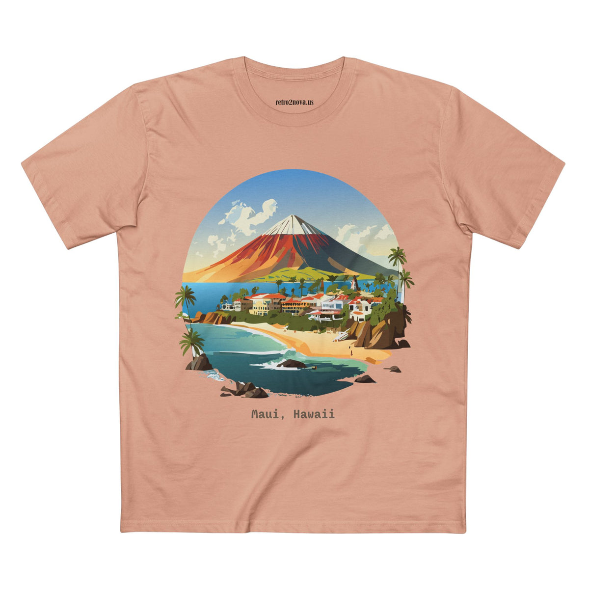 Maui Hawaii Vintage Beach Scene T-Shirt | Tropical Island Graphic Tee