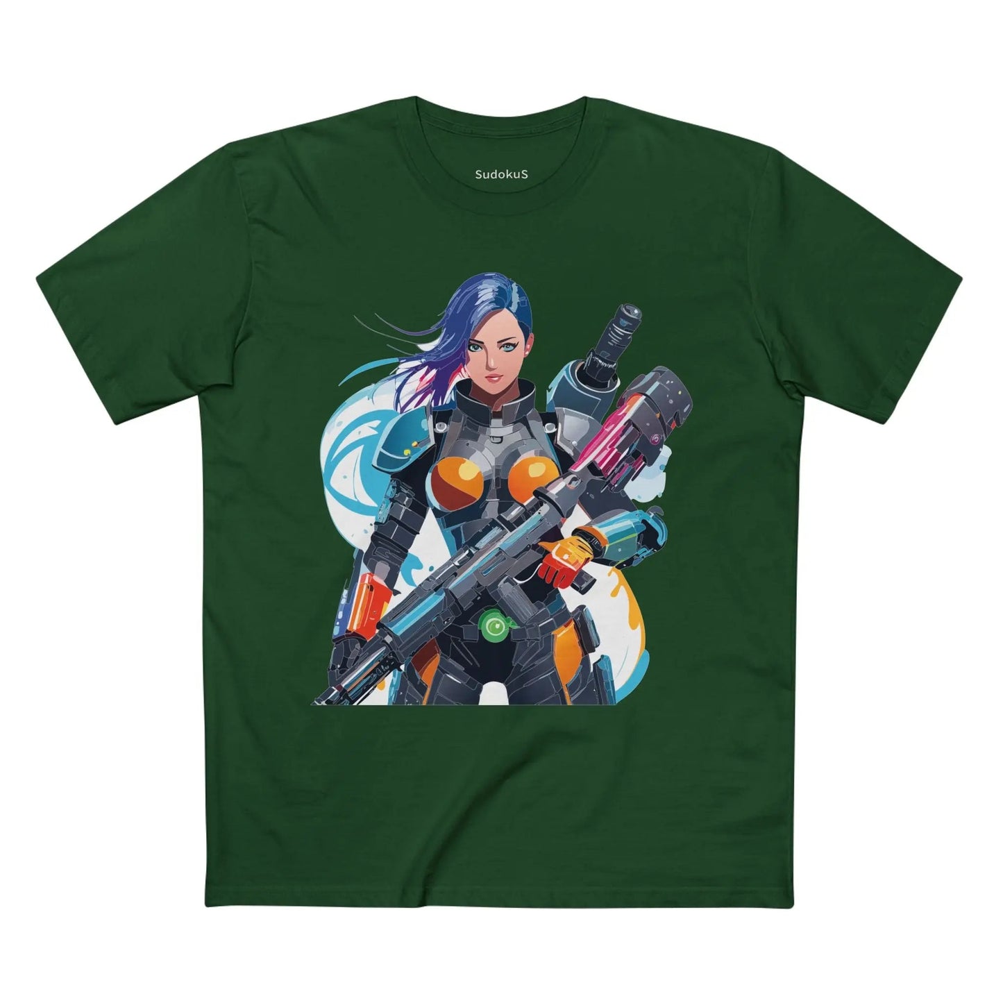 Army-woman Graphic Unisex 100 Cotton Staple Tee 24