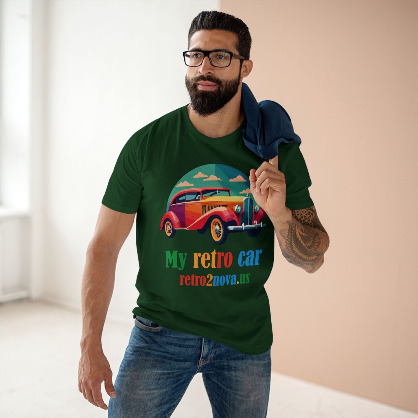 Retro Car Tee Vintage Auto Shirt RC20 Unisex Premium Cotton Art Design From Our Exclusive Collection
