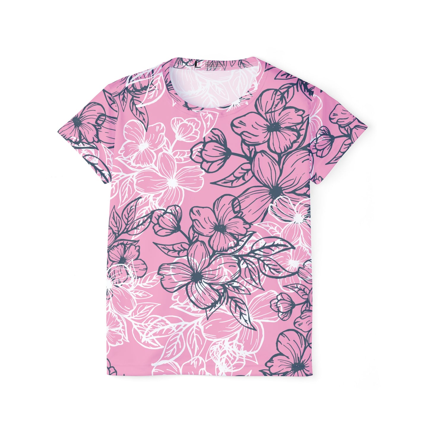 Poly Jersey Tee Shirt with floral prints