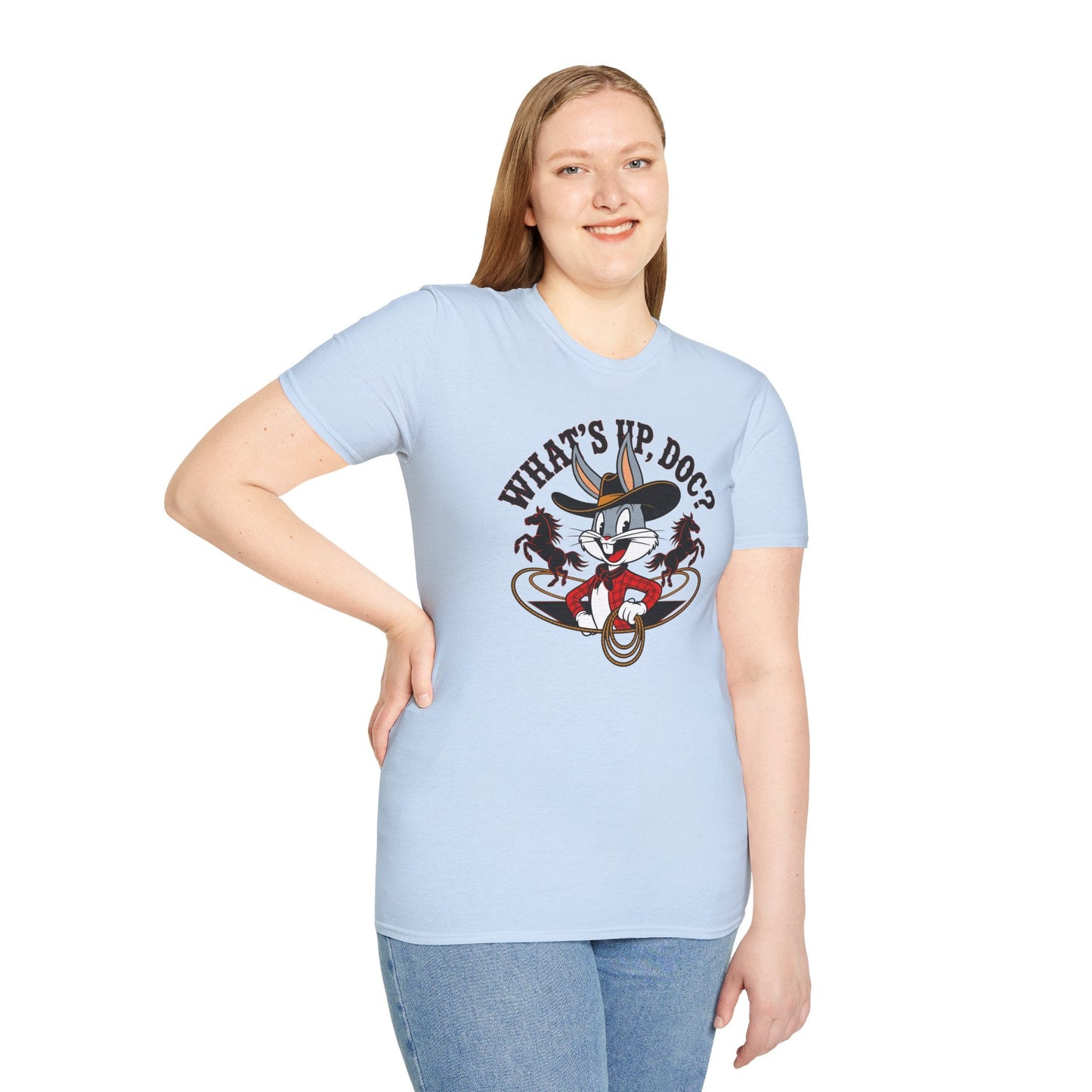 Bugs Bunny Shirt Unisex Cartoon T Shirt With Animation Design Softstyle Gildan 64000