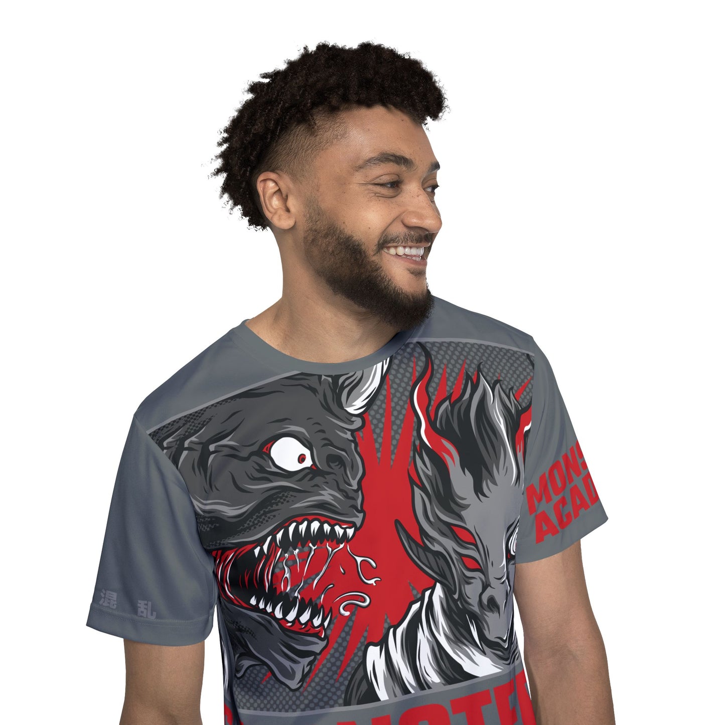 48-Be Fun Graphic T-Shirt, Art Design Poly Shirt, All Over Print Graphic Tee, Monsters T-Shirt, Cartoon Tees