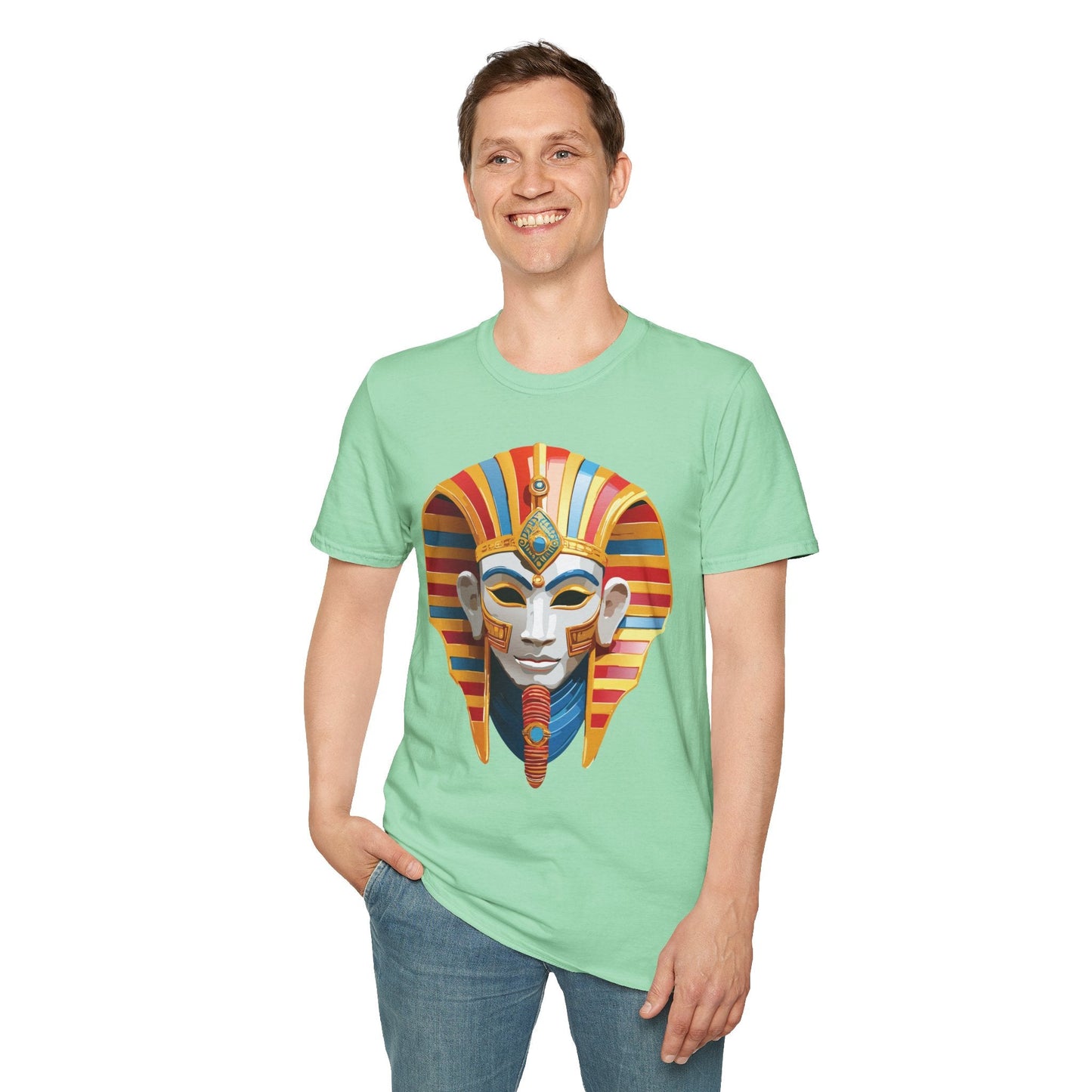 Mask Tee Shirt Unisex Art Design Masquerade Tee Gildan Softstyle 64000 Lightweight Cotton