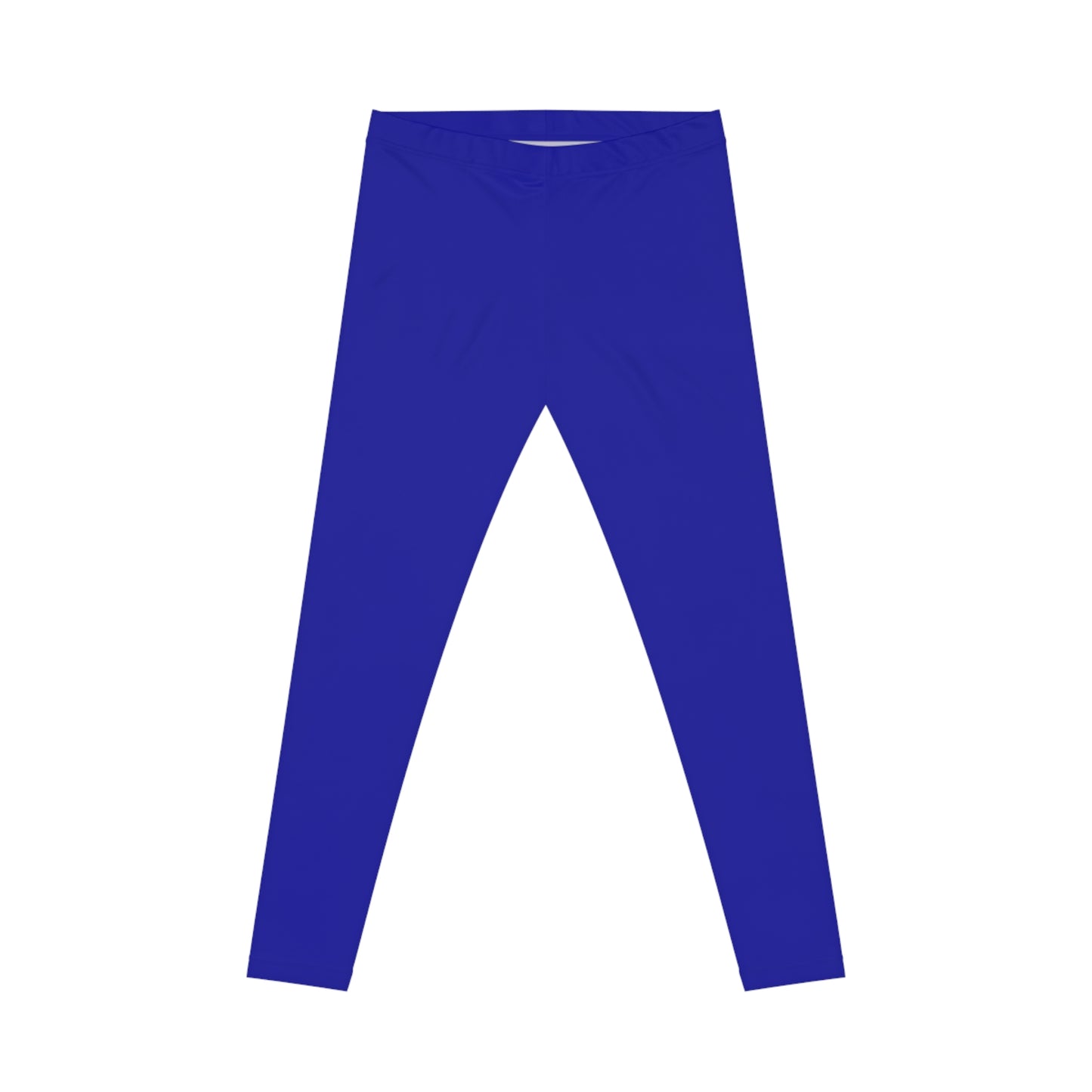 Navy Electric Color Women's Poly-Span Casual Leggings XS-2XL