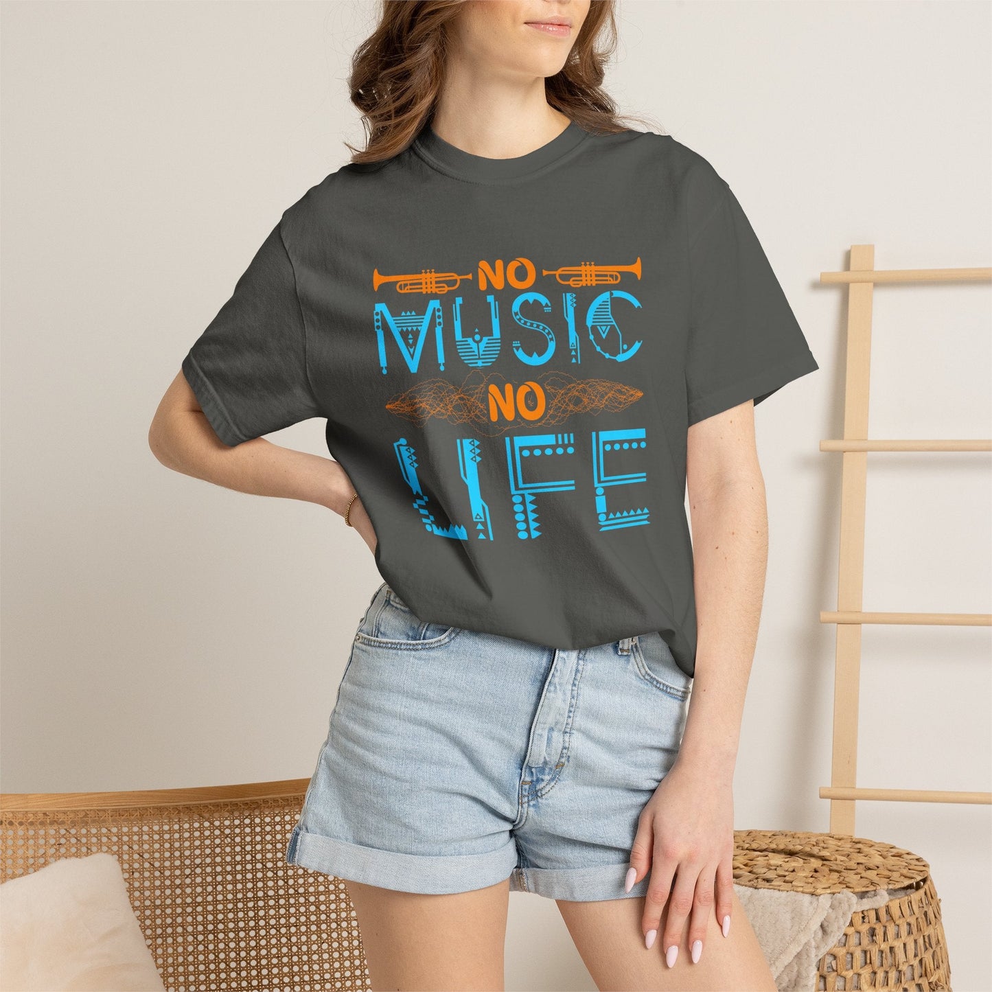 Music Graphic Design Unisex Cotton T-shirt  077