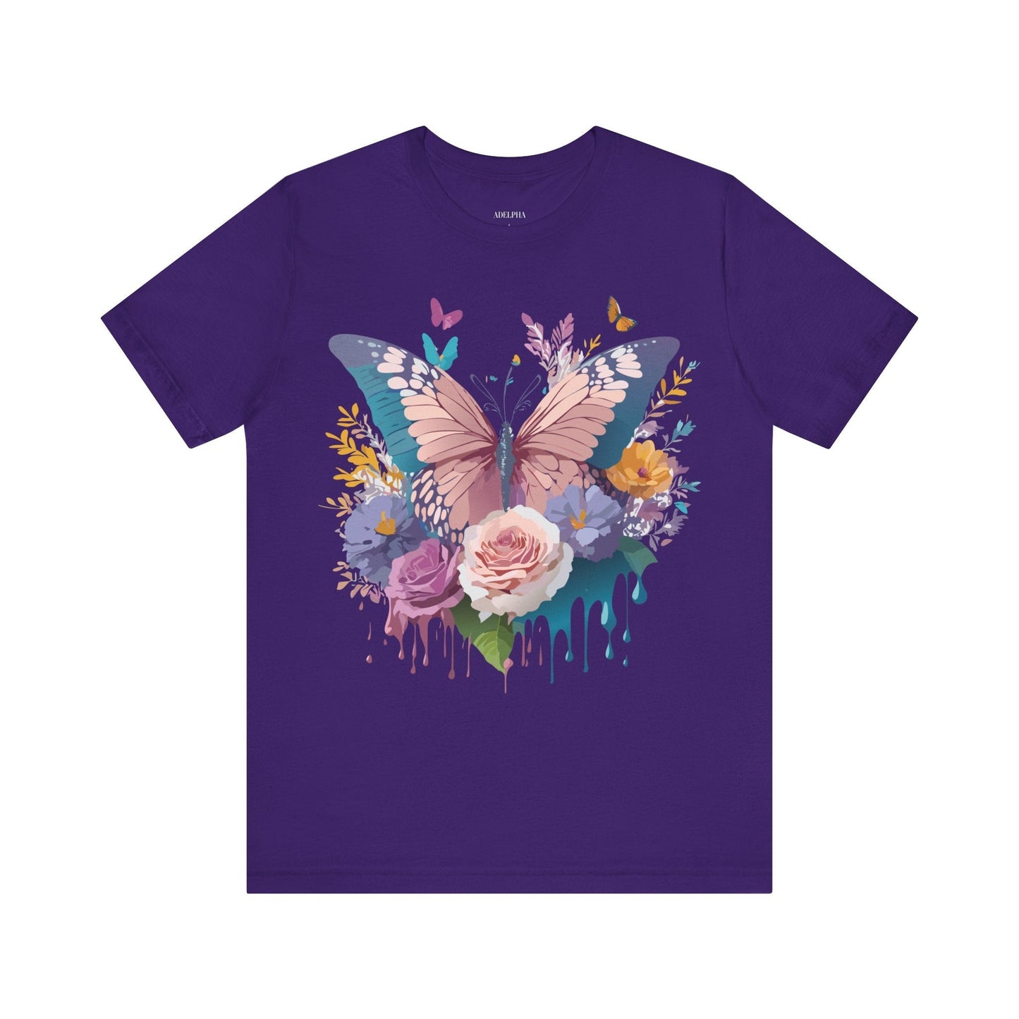 Butterfly Graphic Tee Unisex Short Sleeve From Adelpha Vintage Inspired Artwork