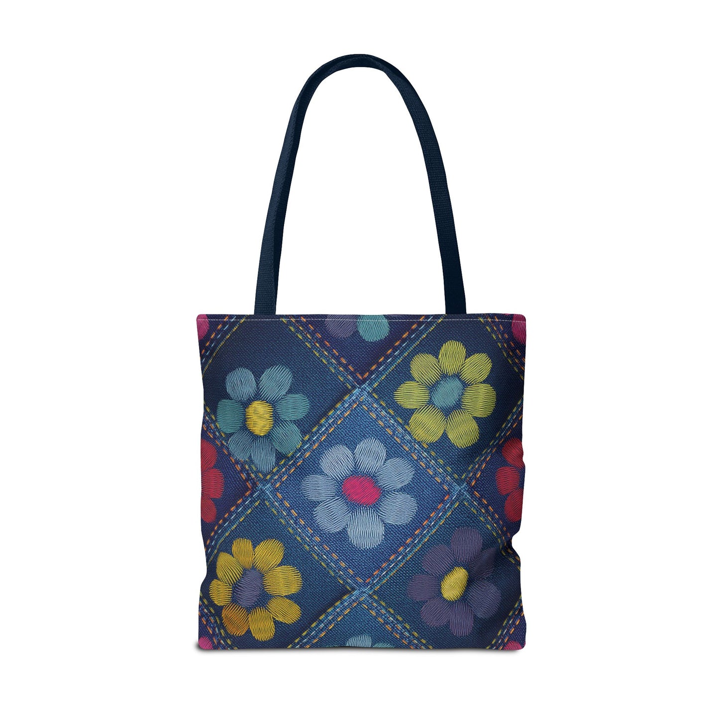 Denim Fabric Imitation Print Unisex Canvas Bag Poly Spun 3 Sizes Tote Bag 179