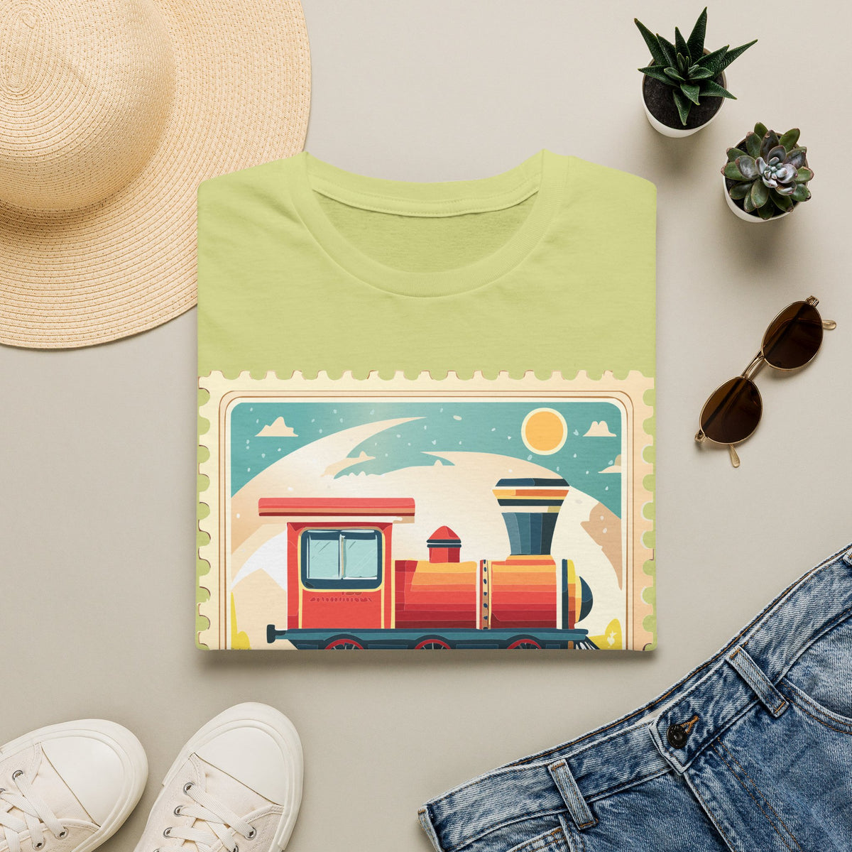 Vintage Steam Train T-Shirt | Retro Locomotive Graphic Tee Unisex 100 Cotton Gildan T-Shirt