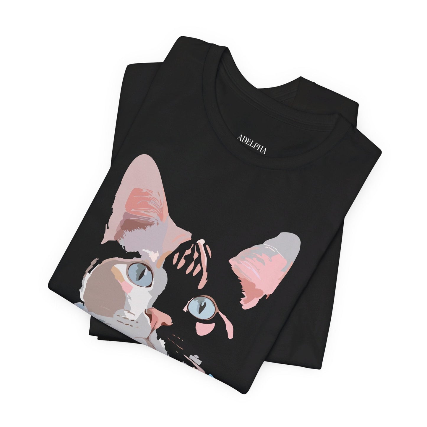 Cat Graphic T Shirt Unisex Short Sleeve Tee Vintage Inspired Artwork Adelpha