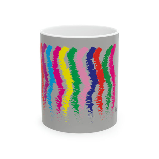 Coffee & Tea Mug with Stripes print