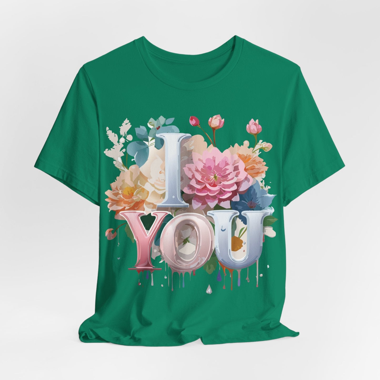 Valentine Day Graphic Unisex 100 Cotton Vintage Artwork with Love and Flower Design Tee 1
