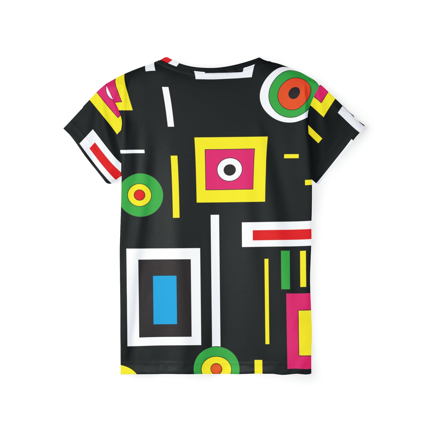 Camiseta de poliéster con estampados abstractos