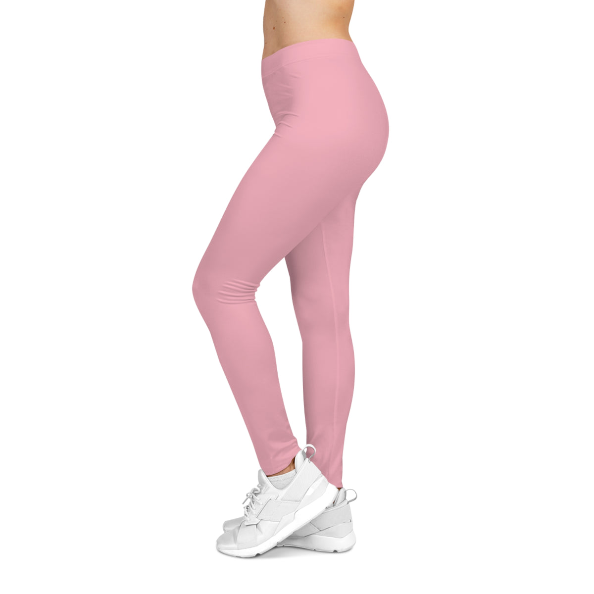 Cherry Blossom Pink Color Women's Poly-Span Casual Leggings XS-2XL