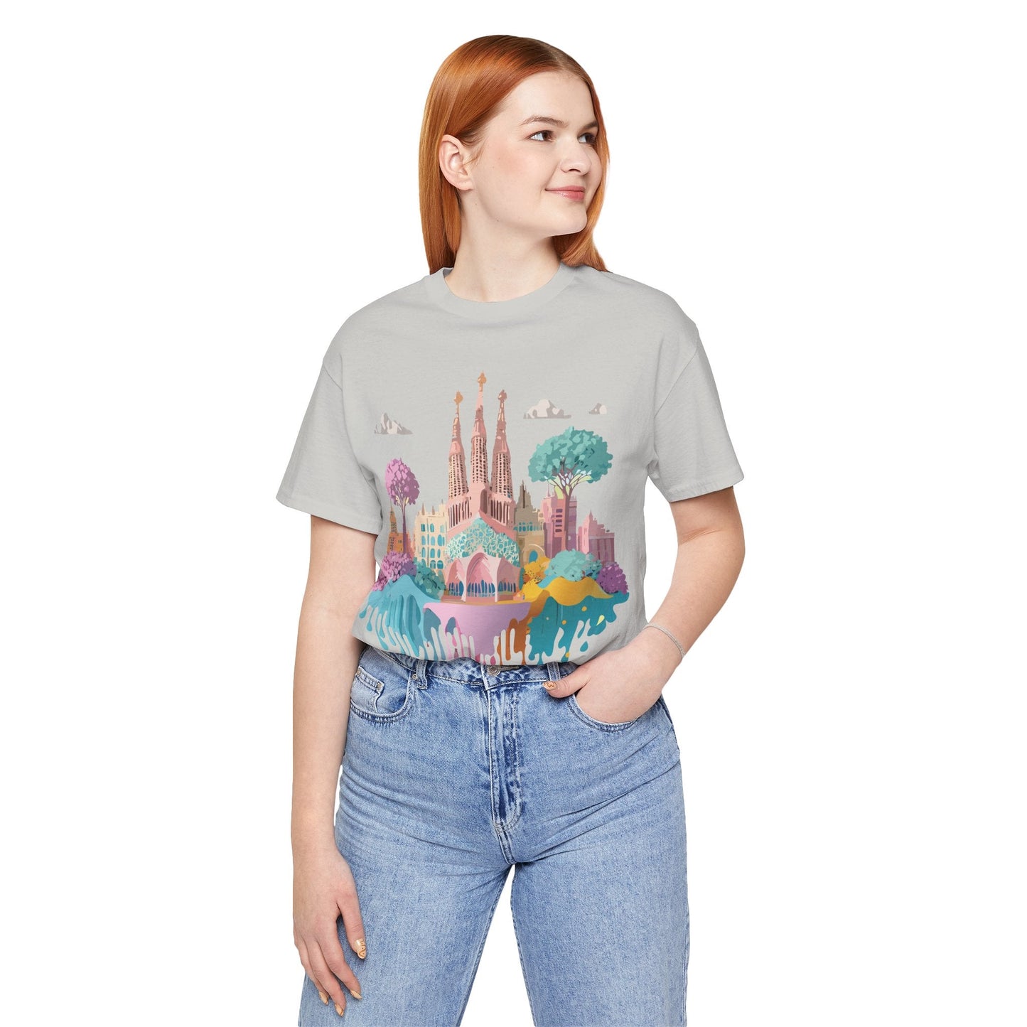 Unisex Graphic Tee With Original Vintage Inspired Artwork By Adelpha Barcelona Style