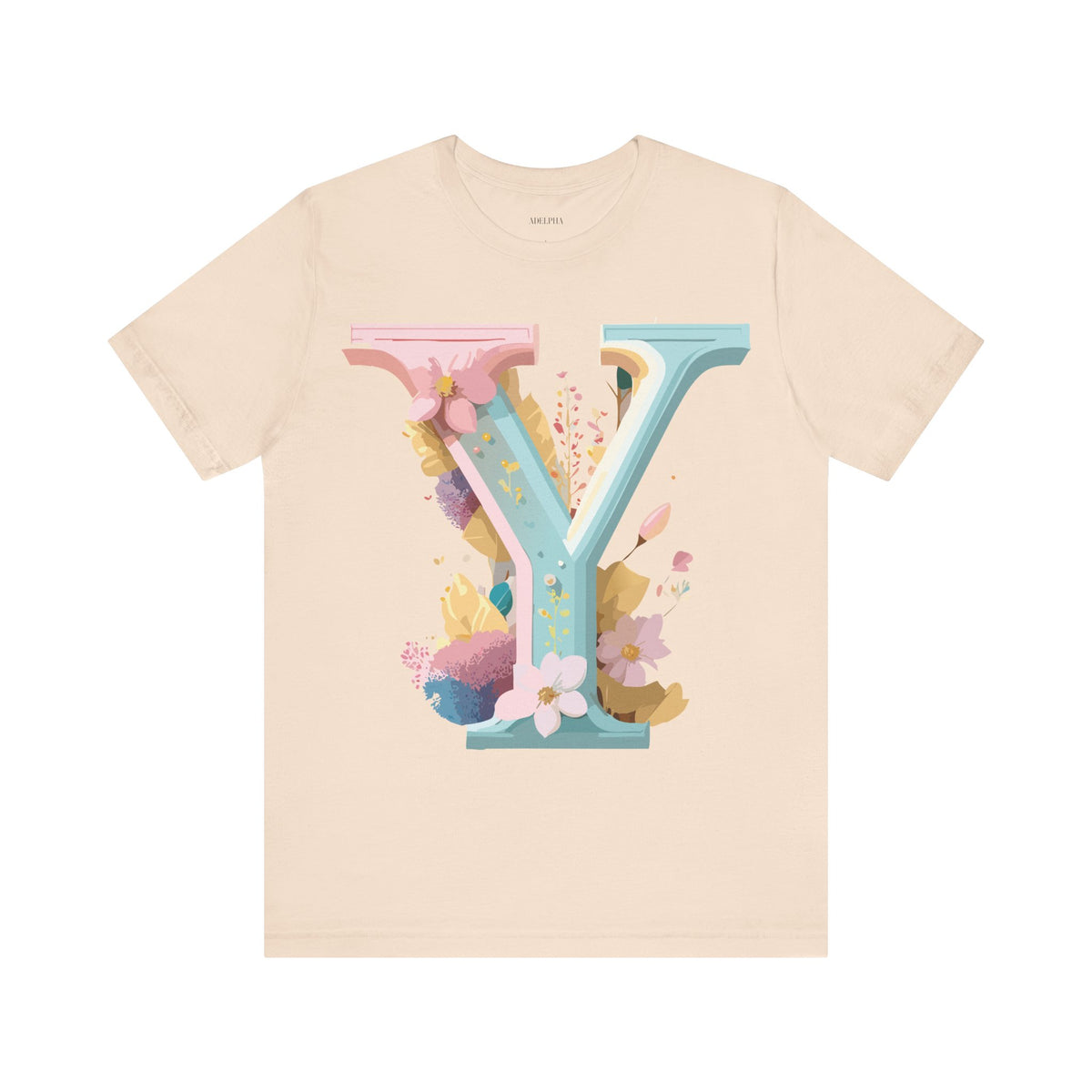Letter Y Graphic Unisex Cotton Bella+Canvas Tee with Art Letter Design