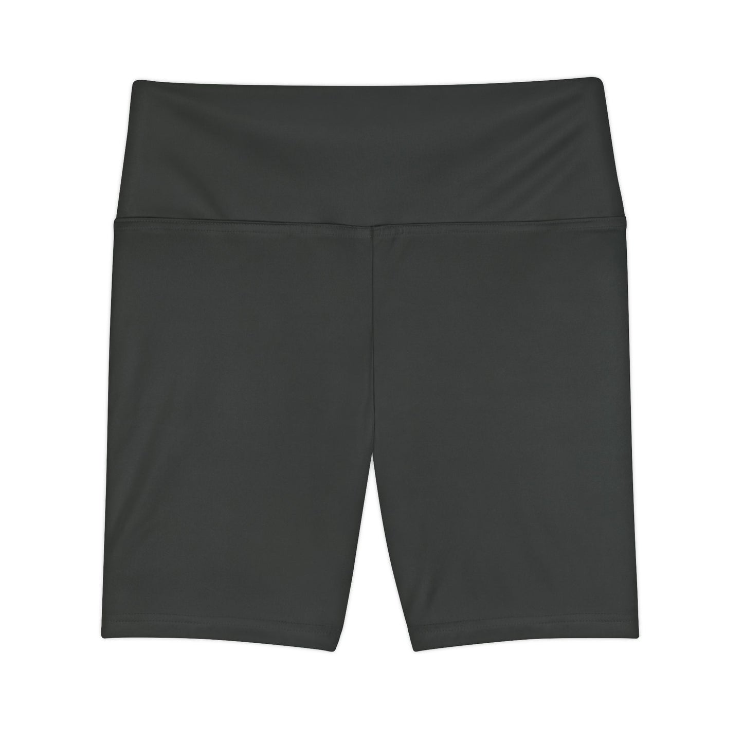 Charcoal Brown High-Waist Women's Workout Shorts — Comfortable AOP Activewear Bike Shorts