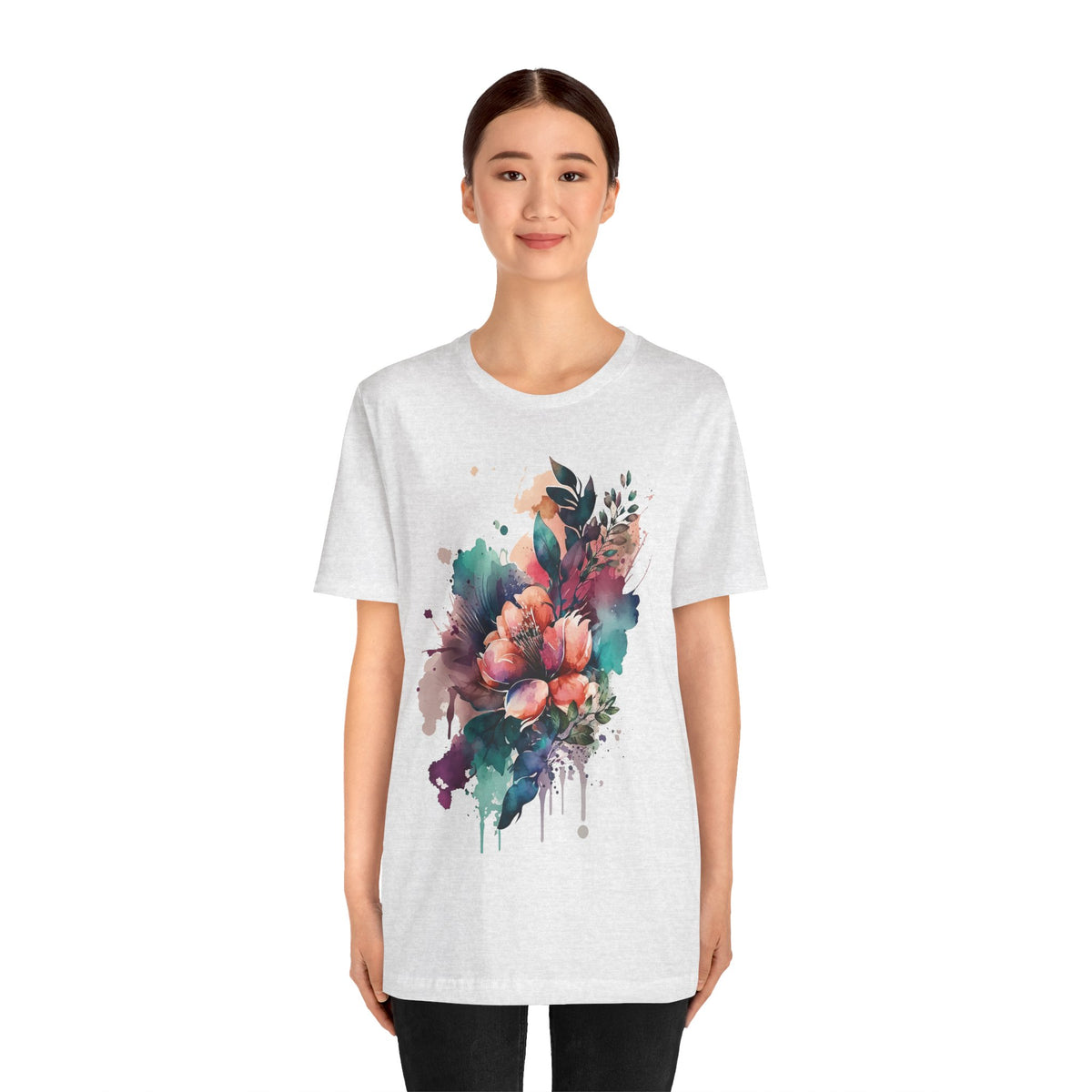 Floral Graphic Tee Shirt - Bella+Canvas Unisex 100 Cotton 57