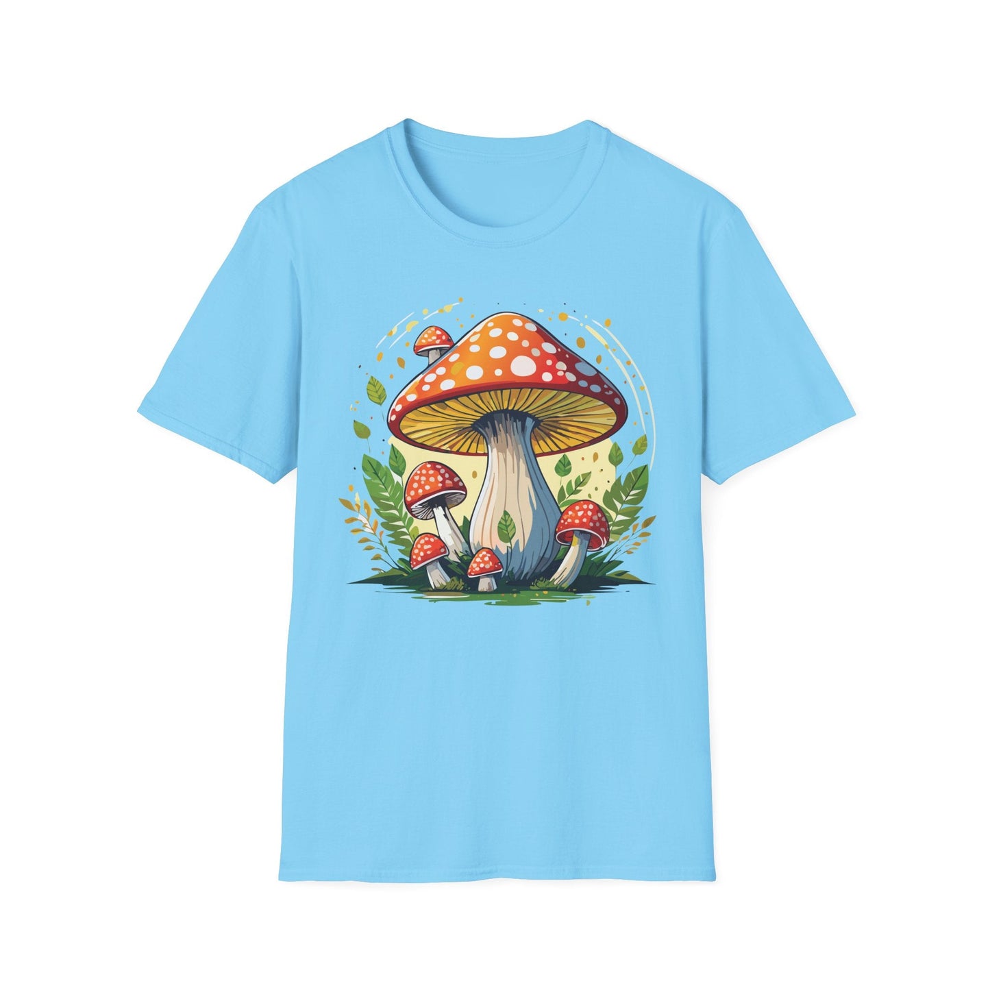 Mashroom Tee Shirt Unisex Funny Mashroom Design Softstyle 64000 Ring Spun Cotton Tee