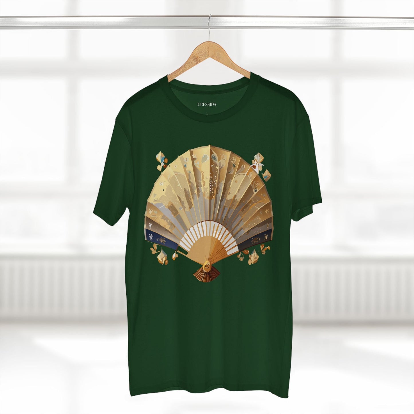 Antique Fan Graphic Design T-Shirt Unisex 100 Cotton Floral Carnival Artwork Tee 24