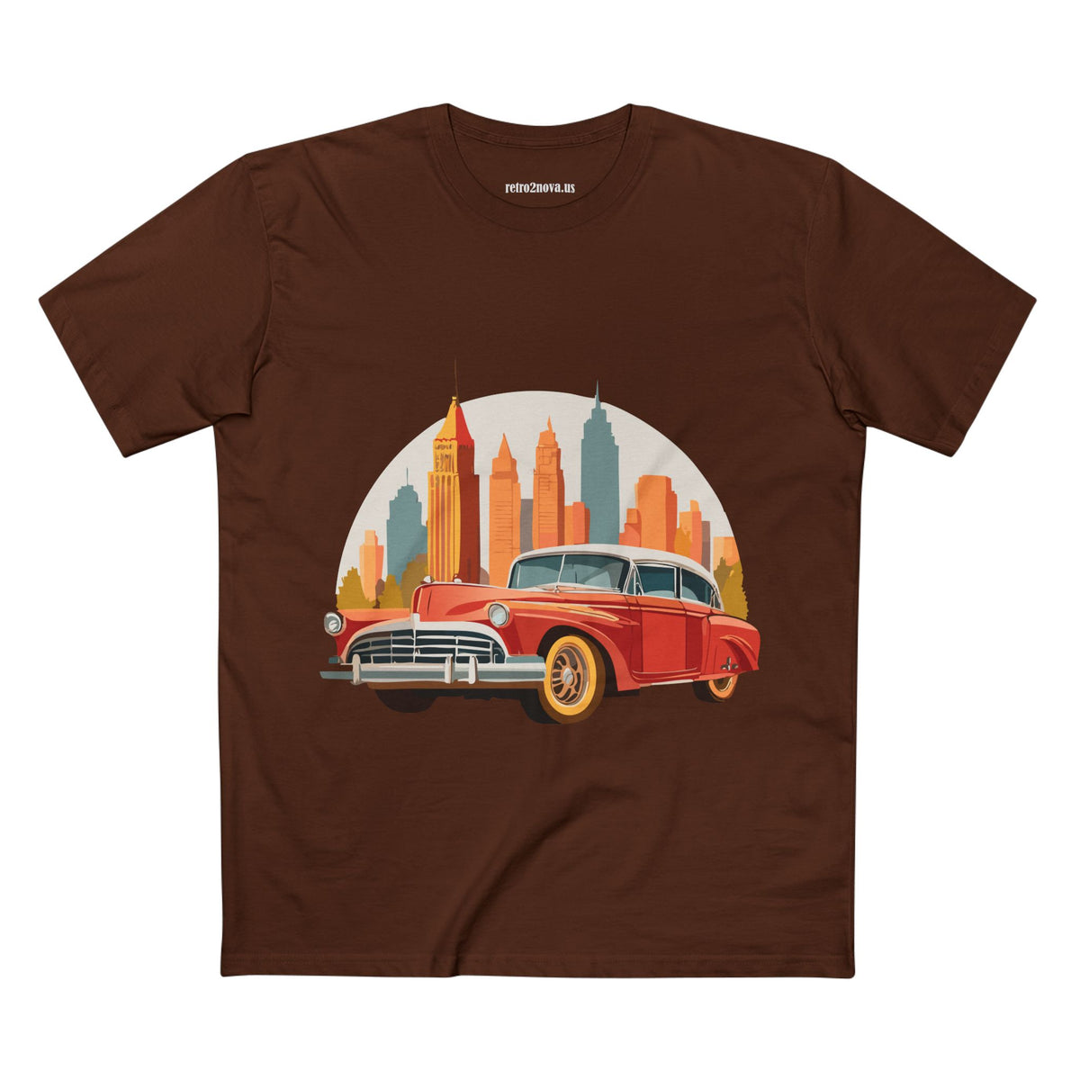 Retro Car Vintage Graphic Tee Staple Unisex 100 Cotton Tee Shirt - RC-2