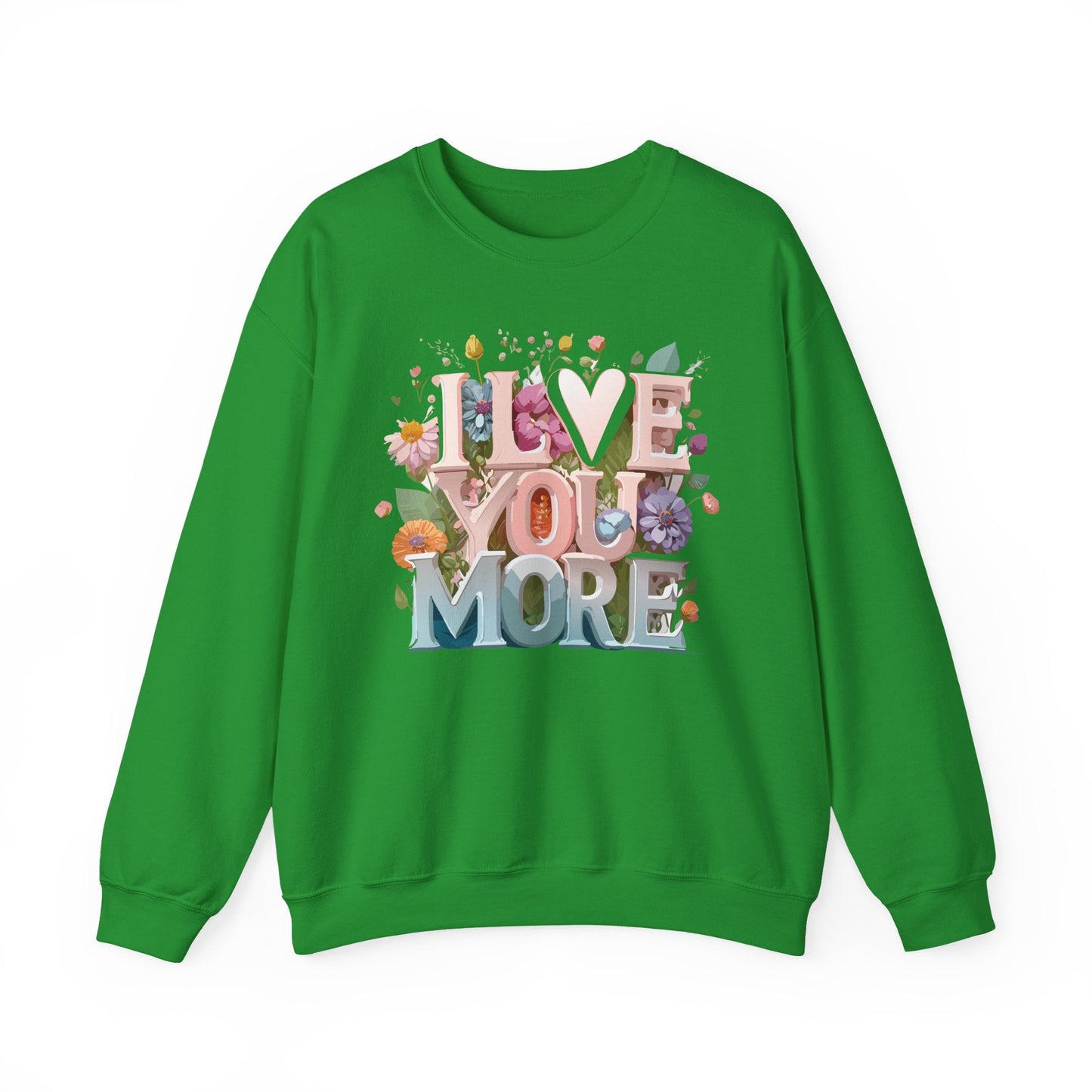 Floral Love Sweatshirt Unisex Crewneck Valentine Day Floral Print Cozy Winter Wear