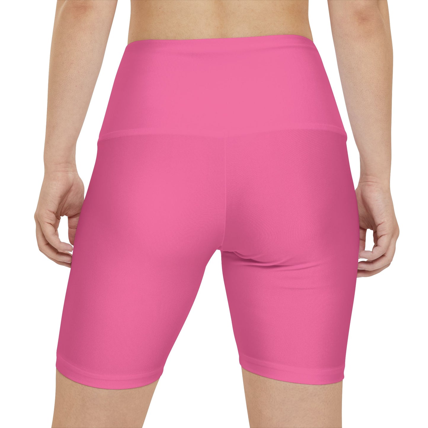 Rose Kiss Women's Workout Shorts — Solid High-Waist Biker Shorts for Exercise & Everyday Wear