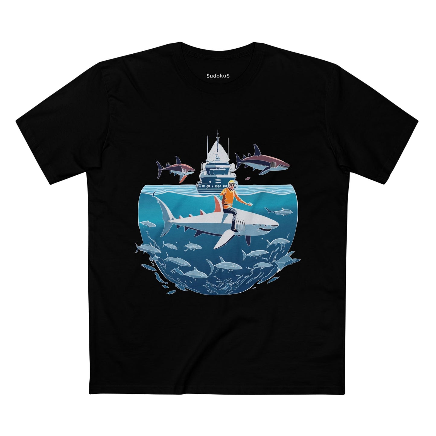 Ocean Coast Graphic Unisex 100 Cotton Staple Tee 5