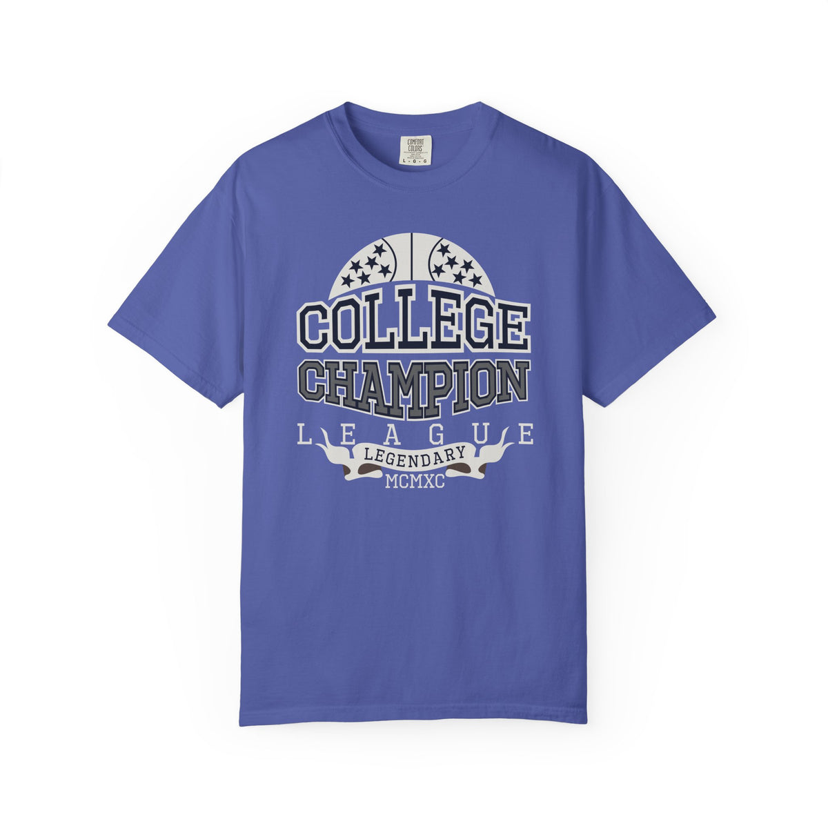 College Champion Basketball League Athletic Unisex Comfort Colors Garment-Dyed Heavyweight 100 Cotton Art Design T-Shirt w12