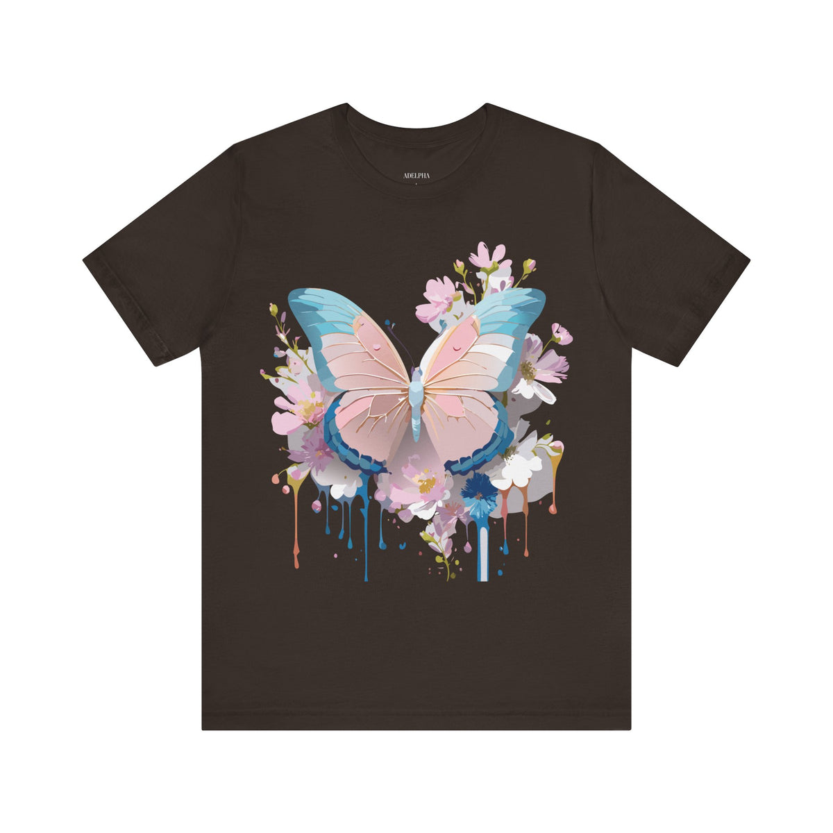 Butterfly Graphic Unisex Cotton Bella+Canvas Tee with Art Design n81