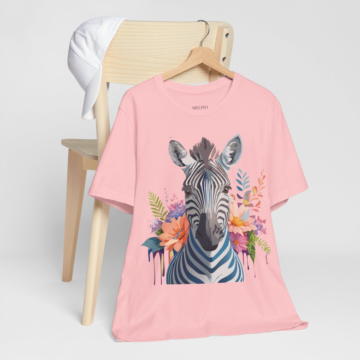 Zebra Graphic Unisex 100 Cotton Vintage Animal Art T-Shirt 1