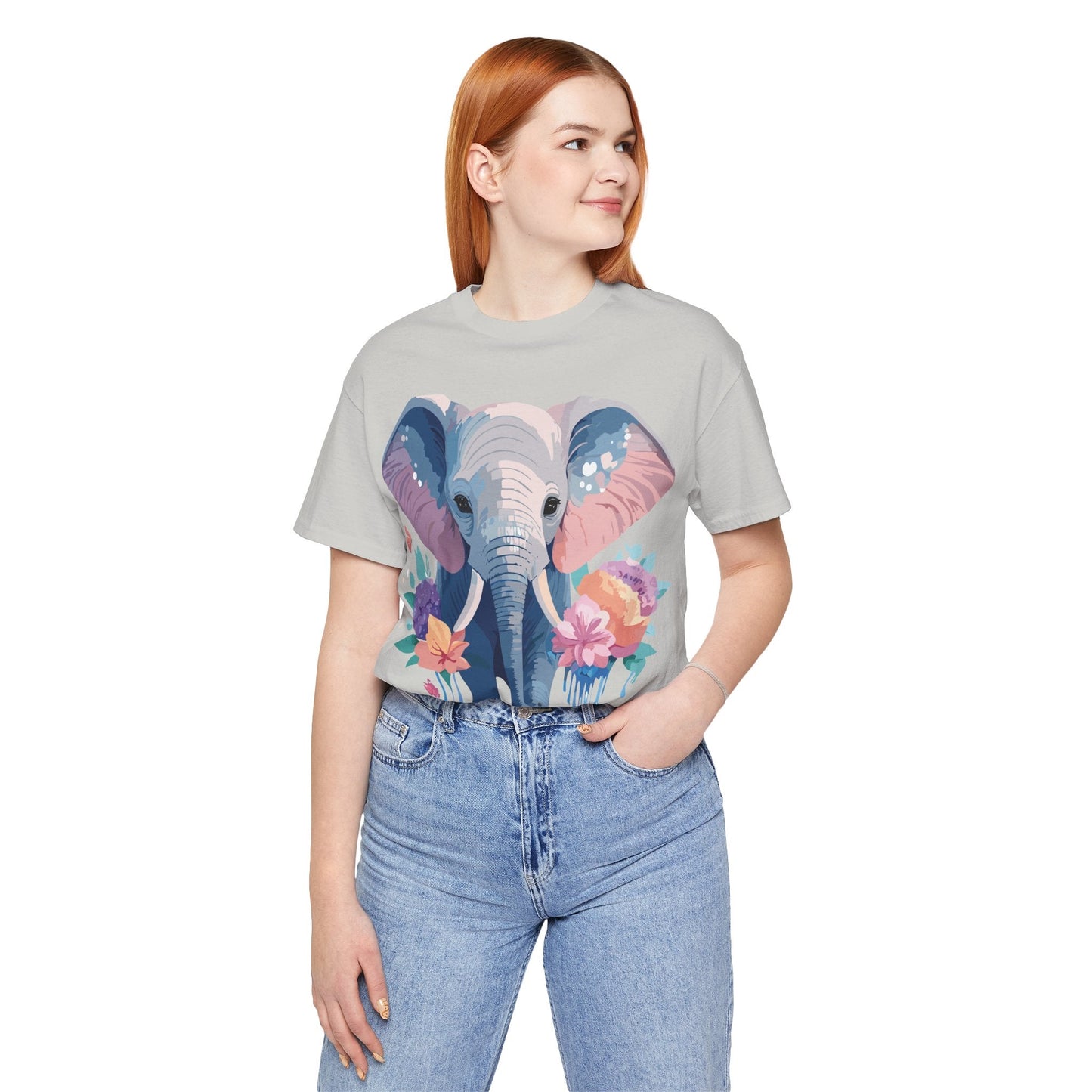 Elephant Graphic T Shirt Unisex Vintage Art Design Tee by Adelpha Short Sleeve Premium