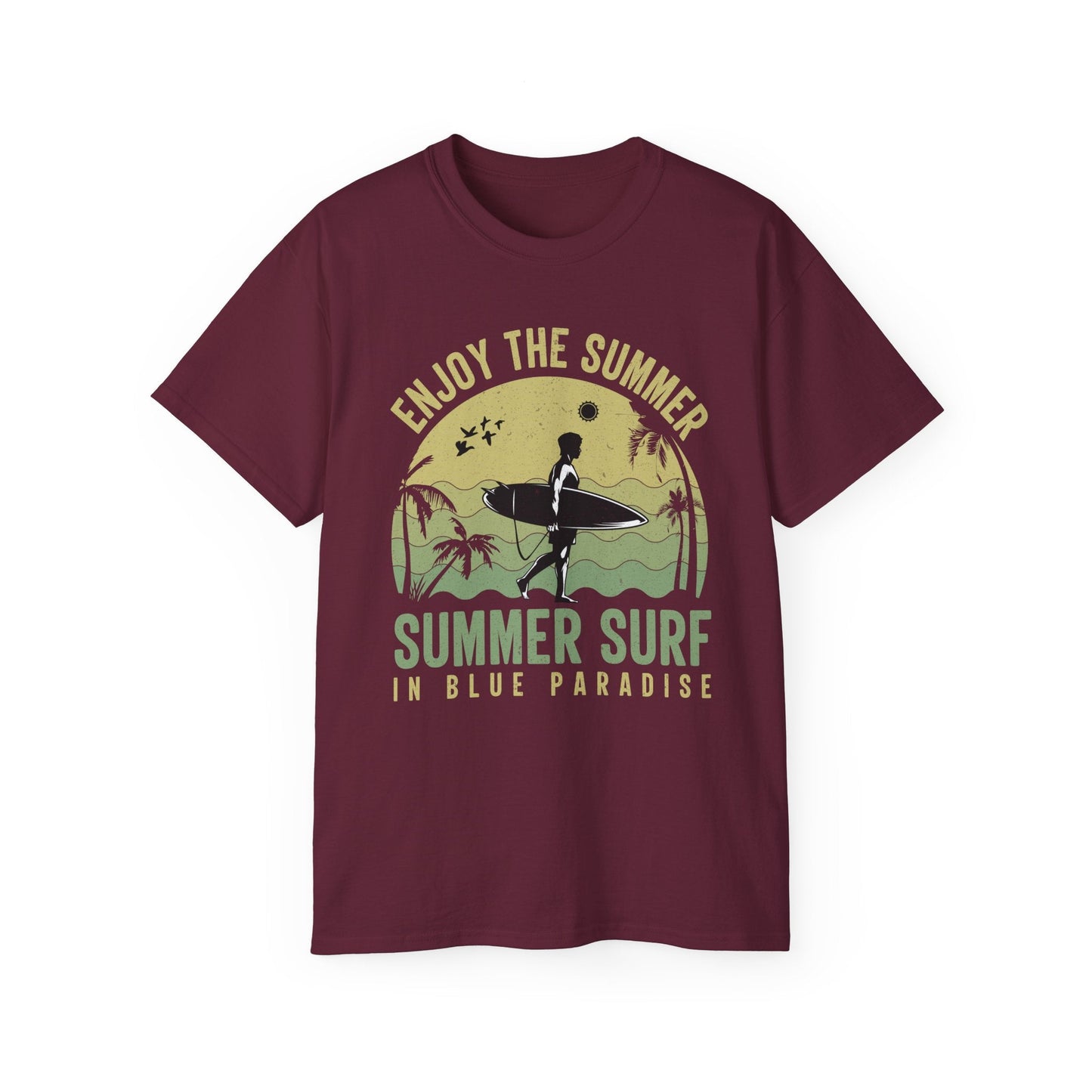 Summer Surf Art Design T Shirt TeeGallery Gildan 2000 Unisex Cotton Tee Apparel Collection