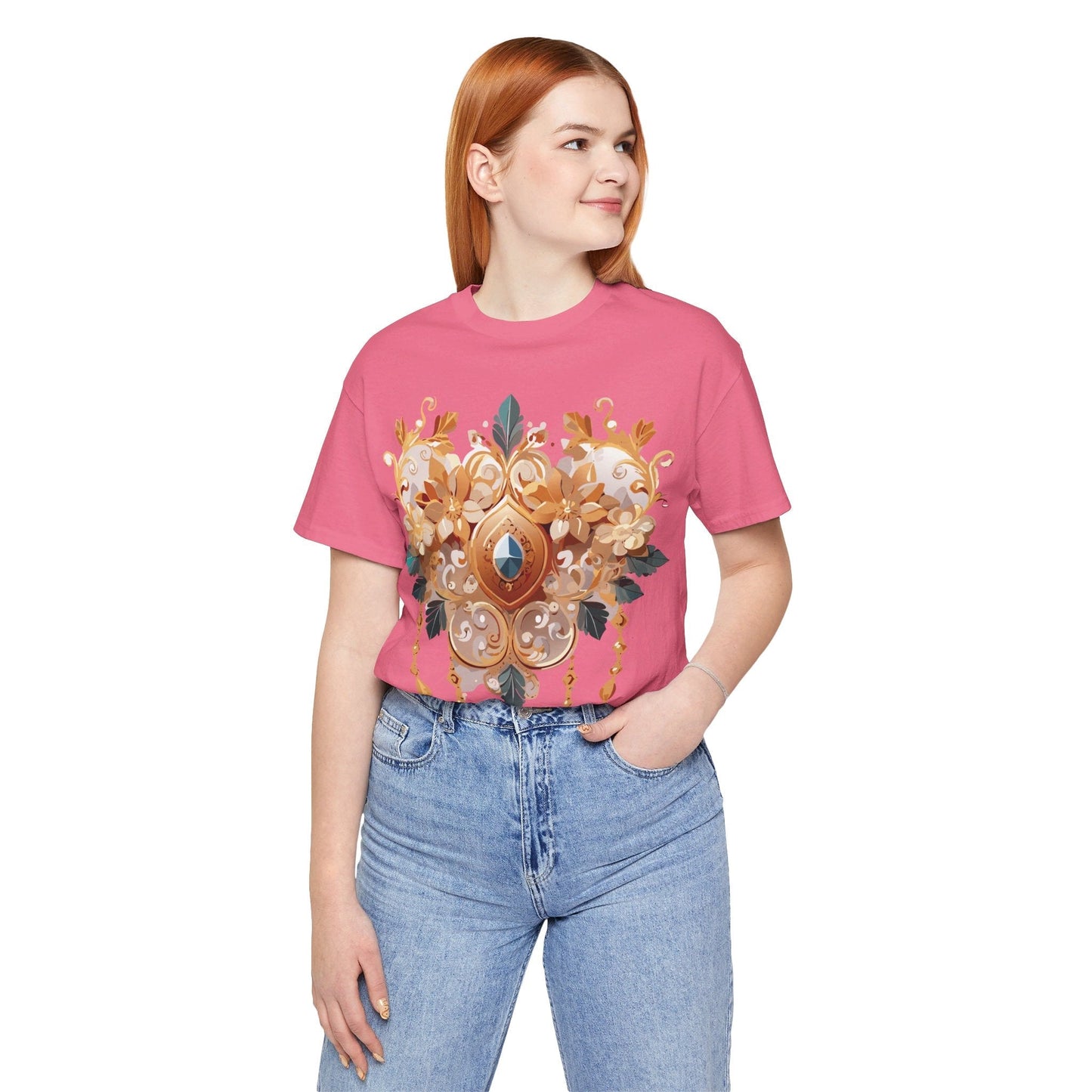 Jewelry Graphic Unisex 100 Cotton Vintage Treasure Art T-Shirt 34