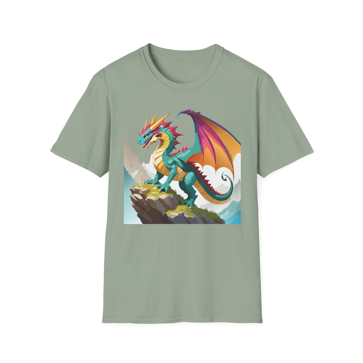 Dragon Graphic Tee Gildan Unisex 100 Cotton Tee Shirt with Animals m21