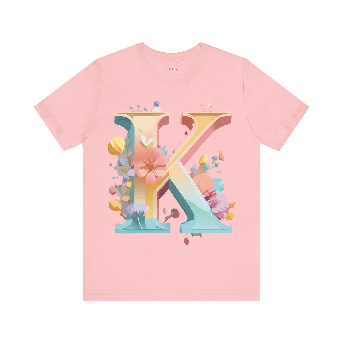 Letter K Graphic Unisex Cotton Bella+Canvas Tee with Art Letter Design