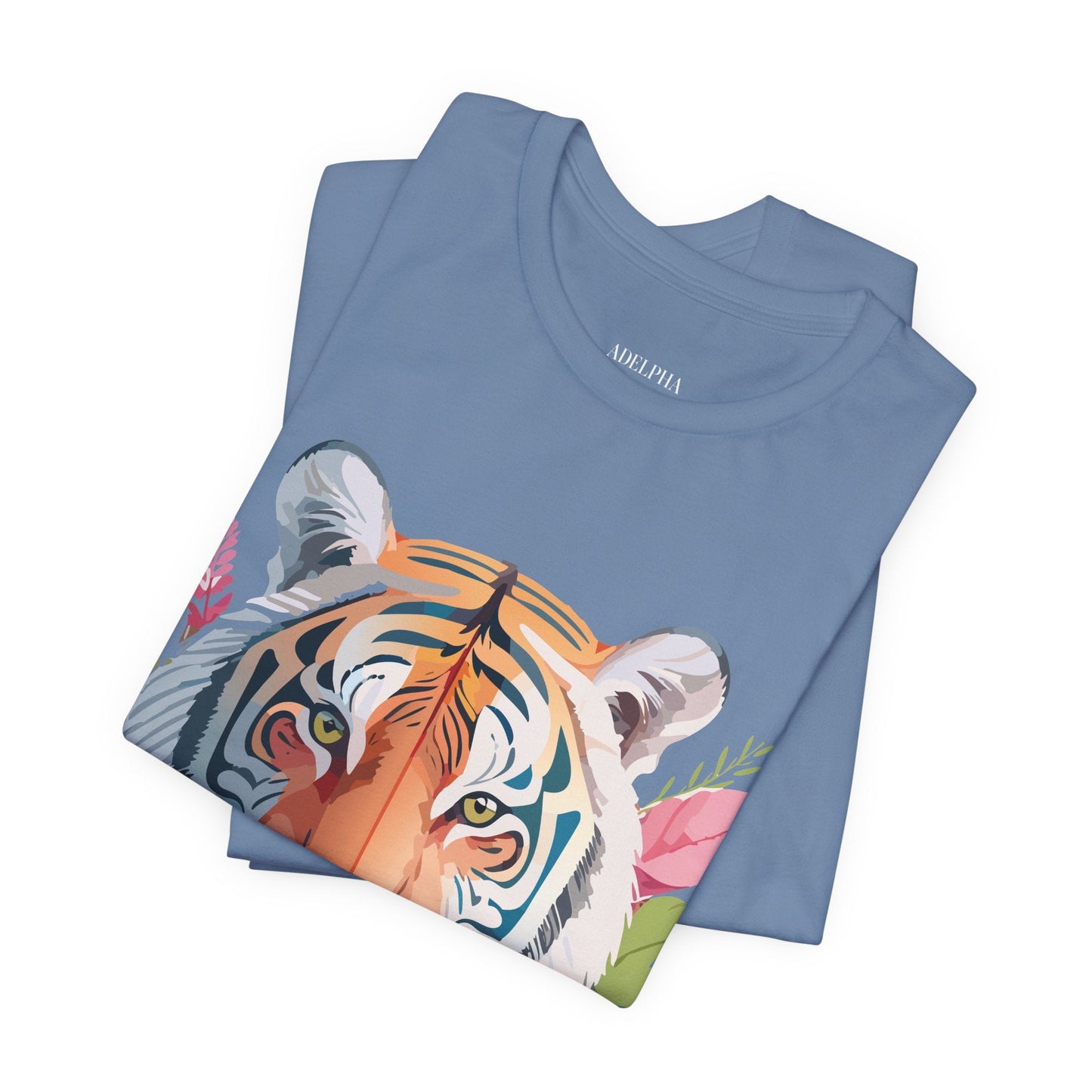 Tiger Graphic Unisex 100 Cotton Vintage Art with Animal Tee 13