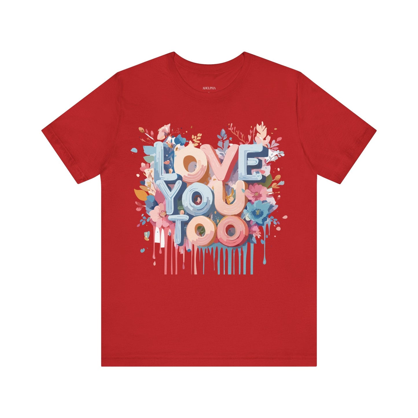 Valentine Graphic Tee Unisex Short Sleeve Art Design By Adelpha Vintage Inspired Tee