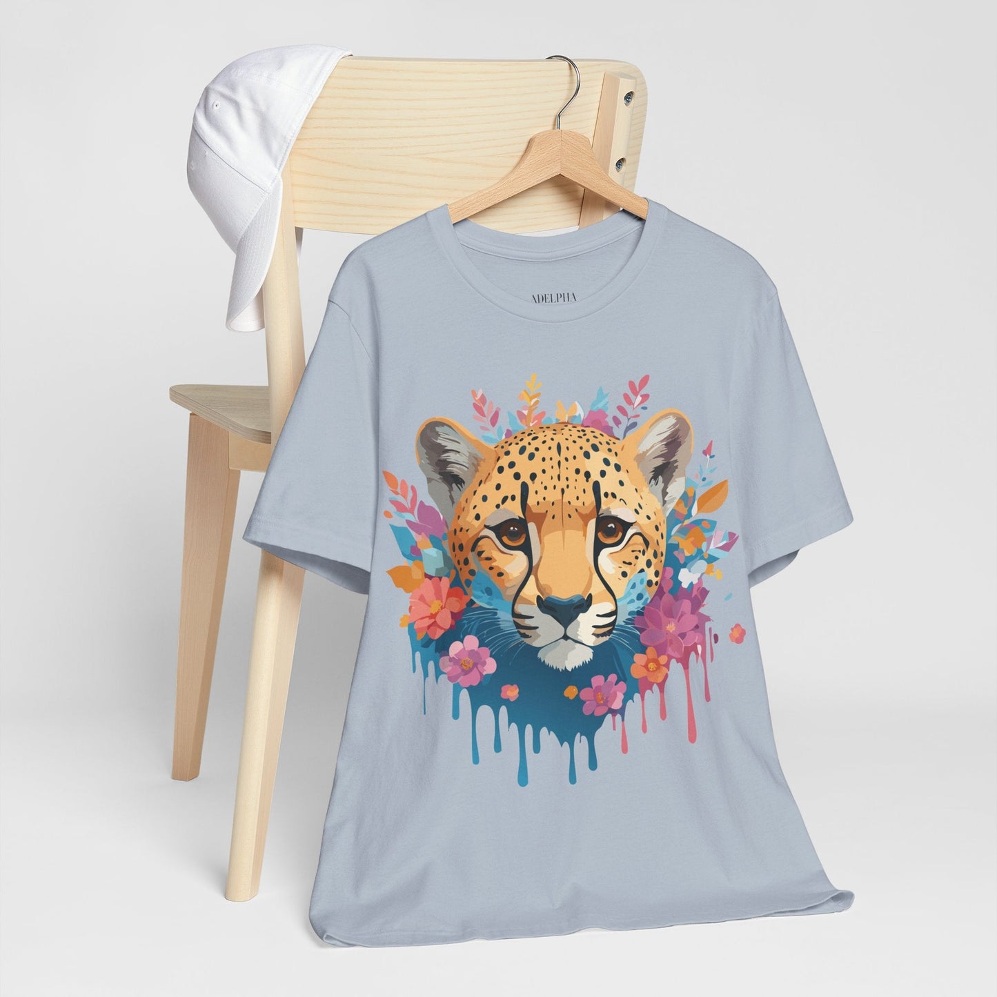 Adelpha Cheetah Graphic Tee Unisex Vintage Inspired Artwork Short Sleeve Jersey