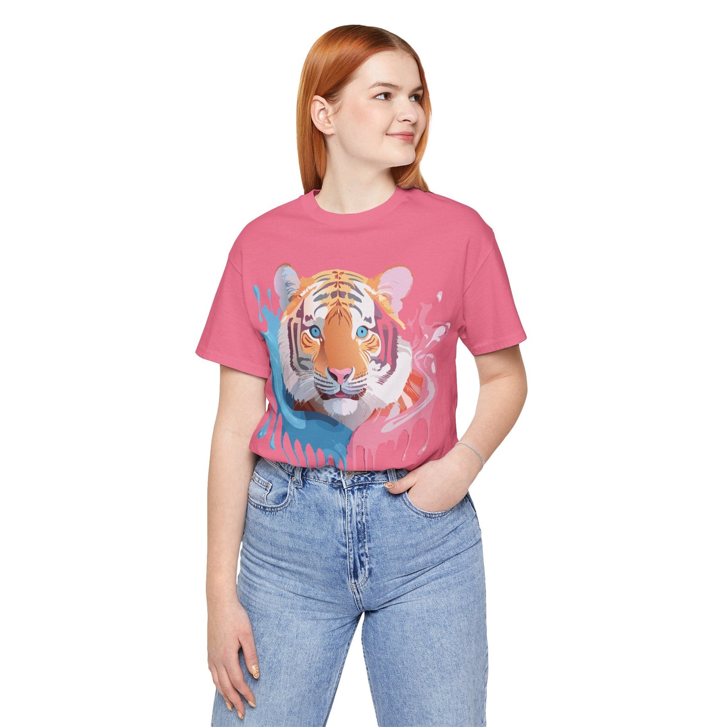 Tiger Graphic T Shirt Unisex Short Sleeve Tee By Adelpha Artwork Vintage Inspired