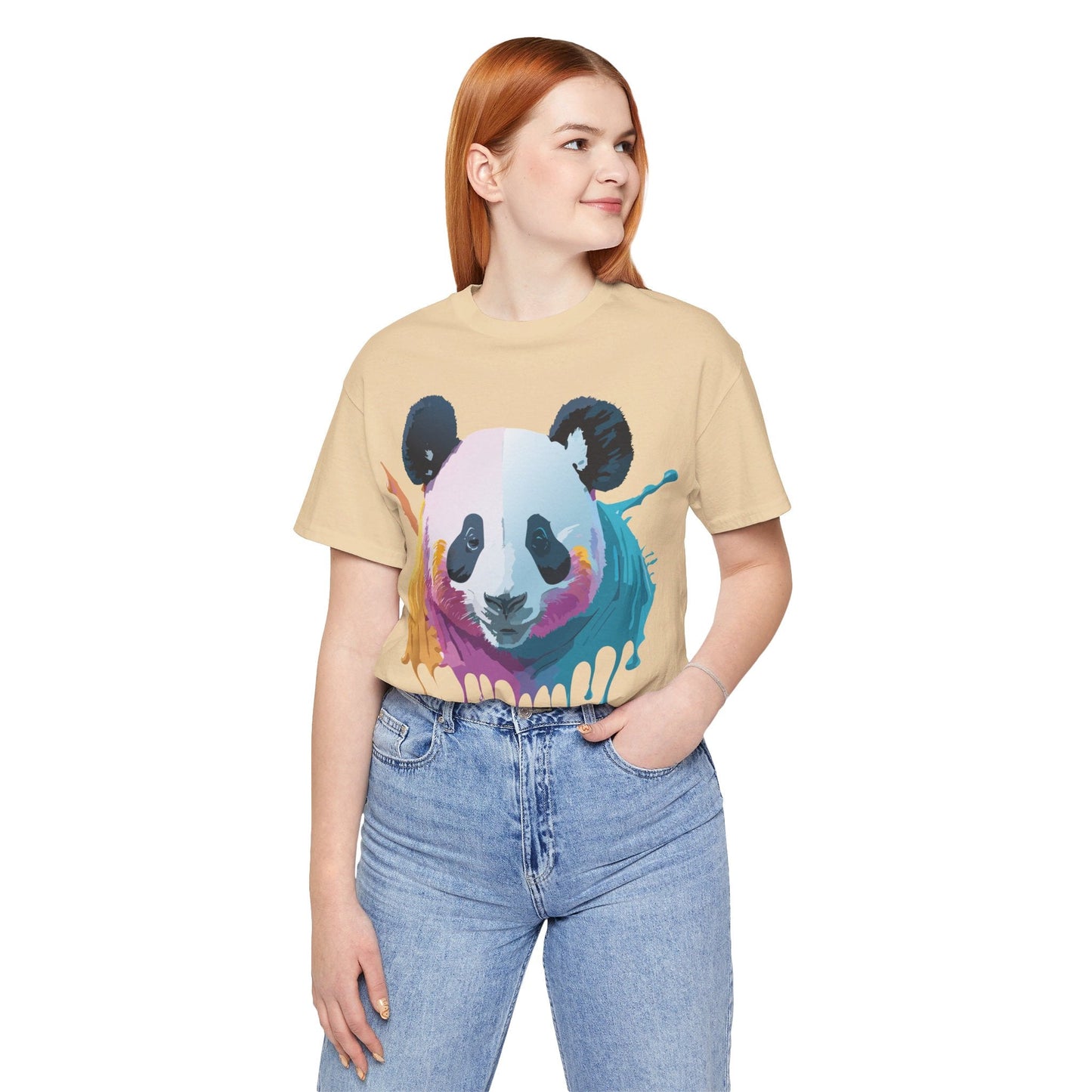 Panda Shirt Unisex Graphic Tee Vintage Inspired Artwork By Adelpha Jersey Short Sleeve