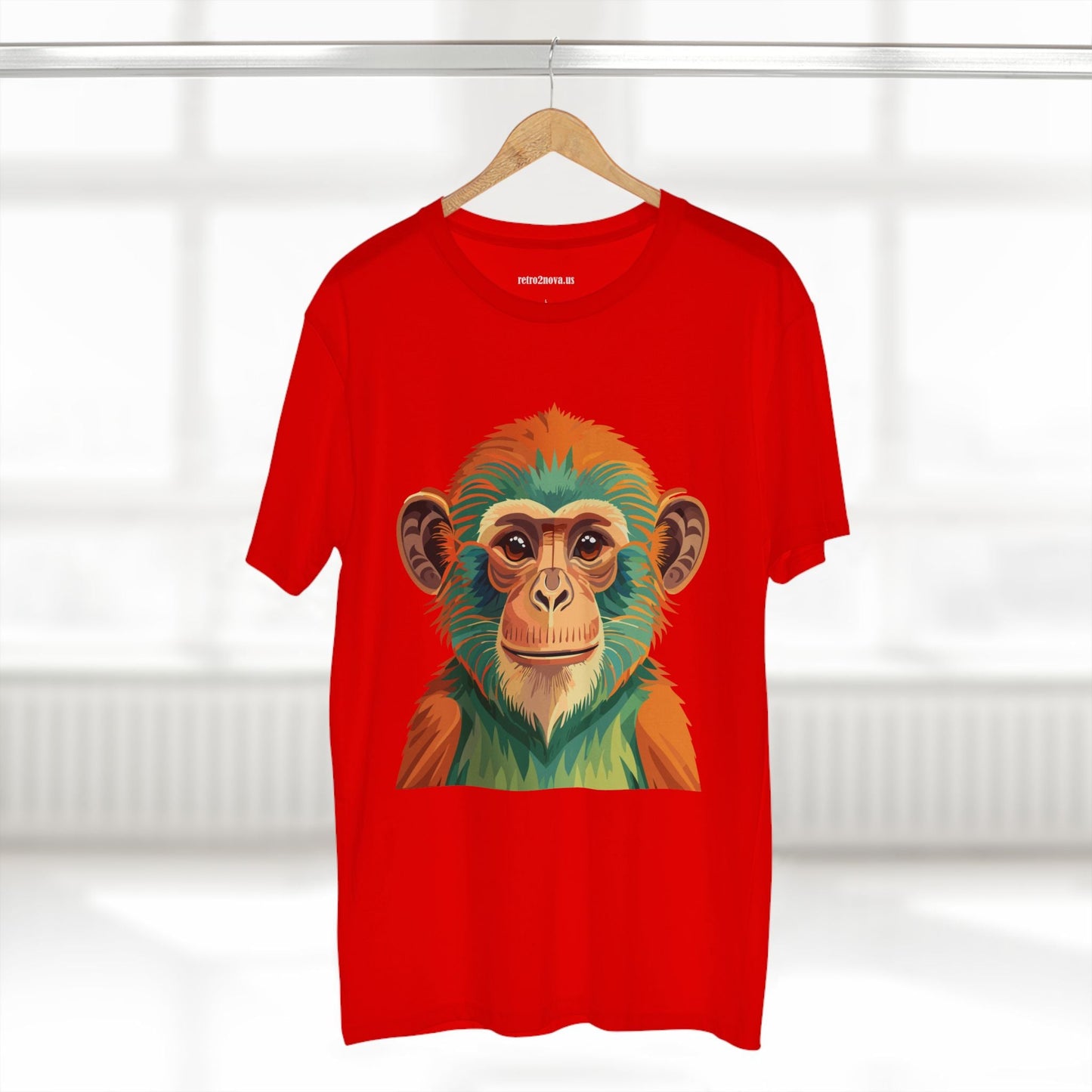 Retro2Nova Monkey Shirt Unisex Premium Cotton Staple Tee With Original Art Design From Our Art Collection