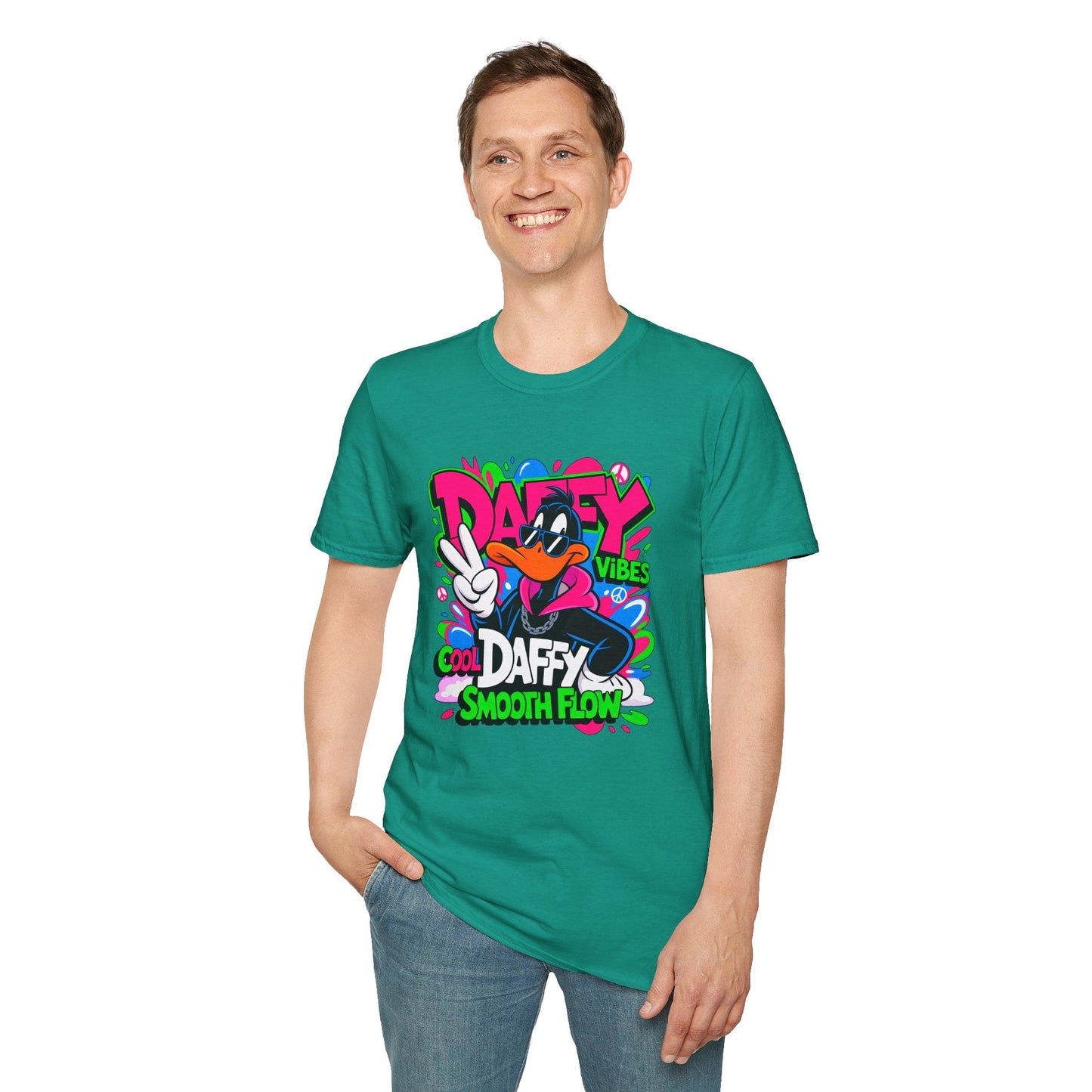 Unisex Cartoon T Shirt With Funny Animals Design Animation Tee Made From Softstyle Cotton