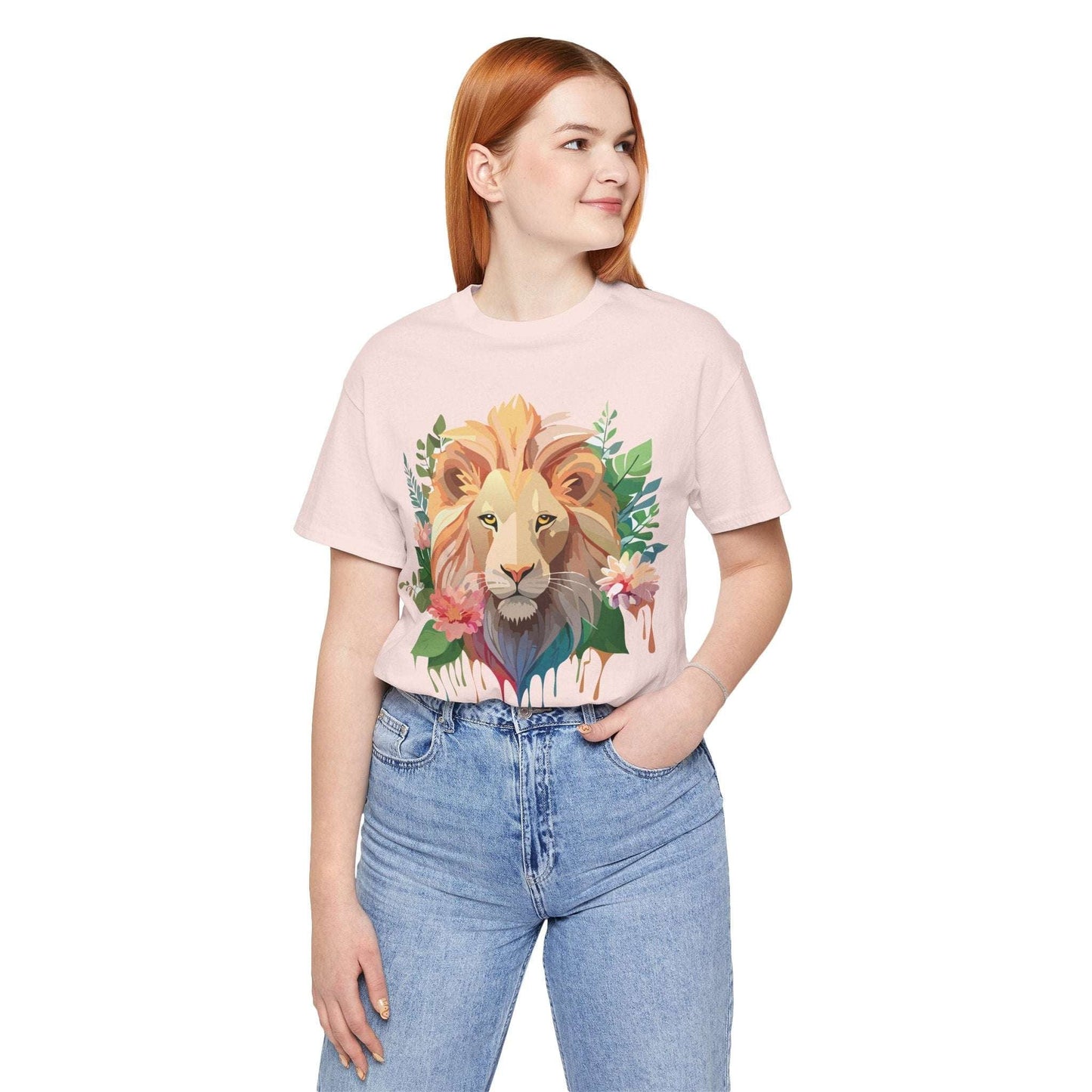 Lion Graphic Unisex 100 Cotton Vintage Animal Artwork Tee 8