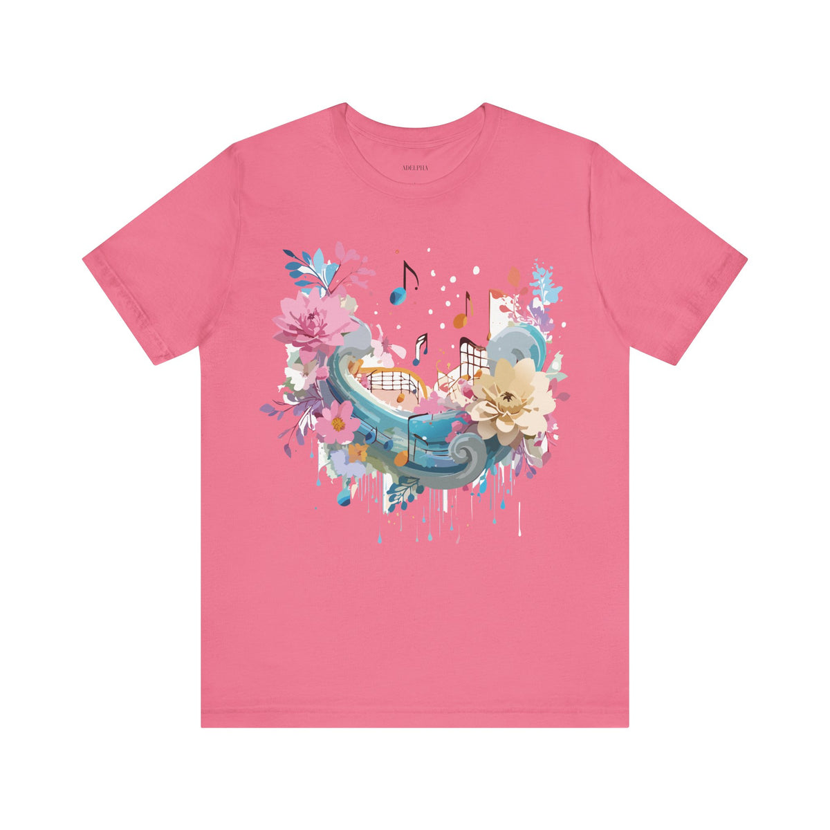 Music Graphic Unisex Cotton Bella+Canvas Tee with Art Design m172