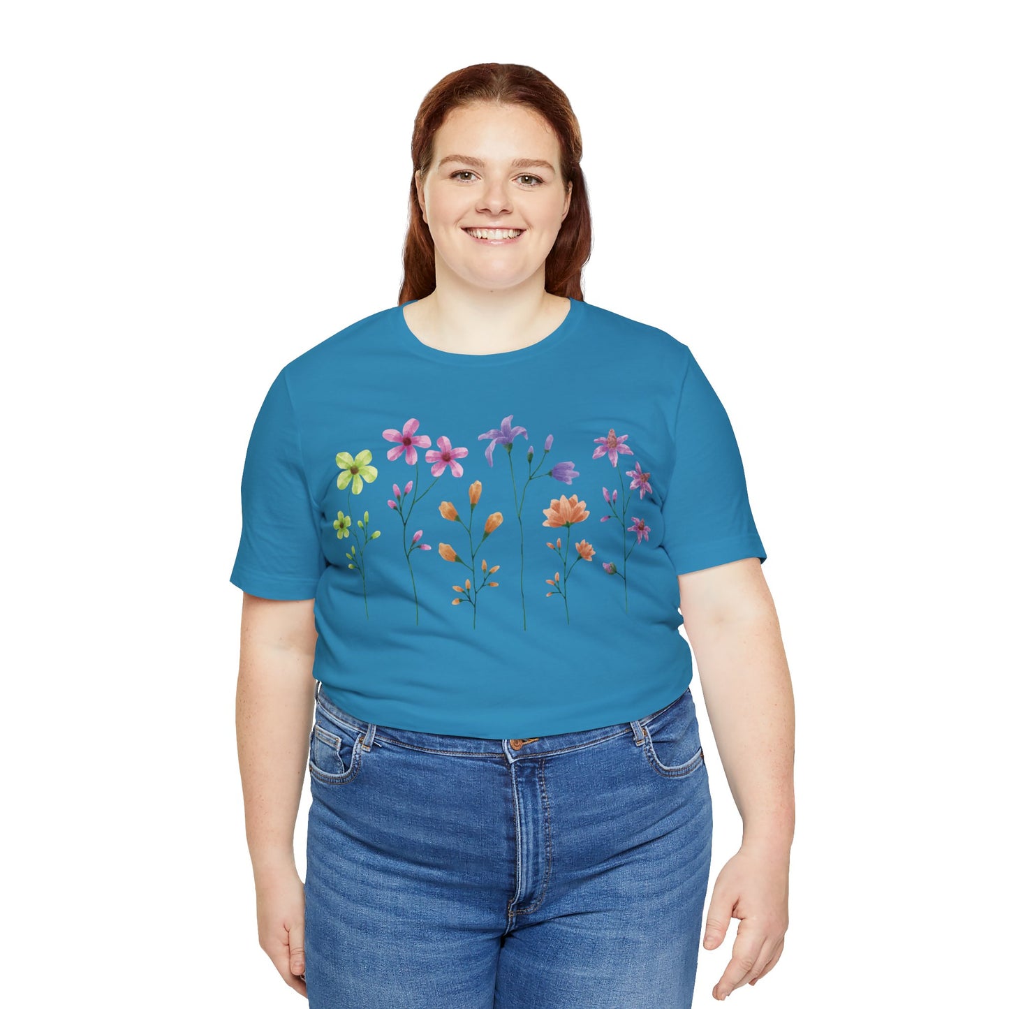 Camiseta de algodón con estampados florales