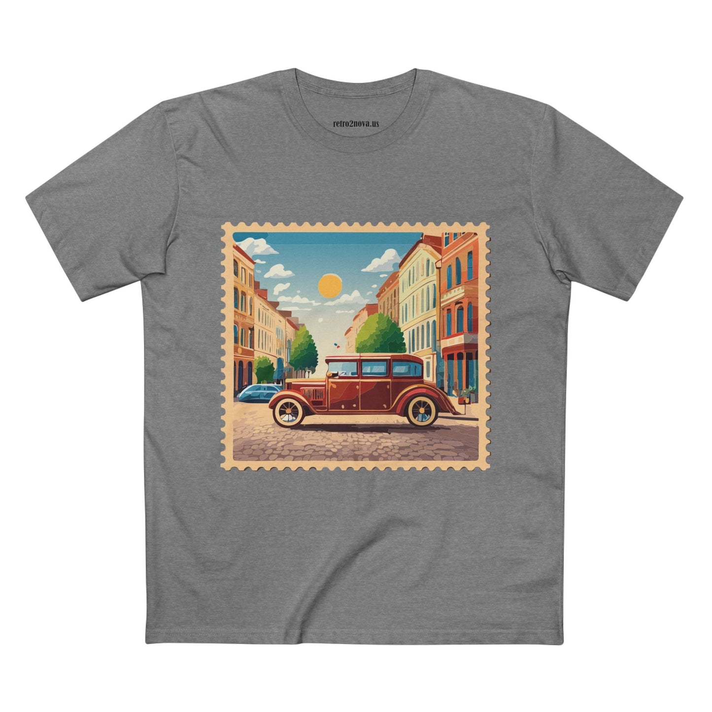 Stamp Shirt Postage Stamp Tee Unisex Premium Cotton Art Design PS27 From Retro2Nova Collection