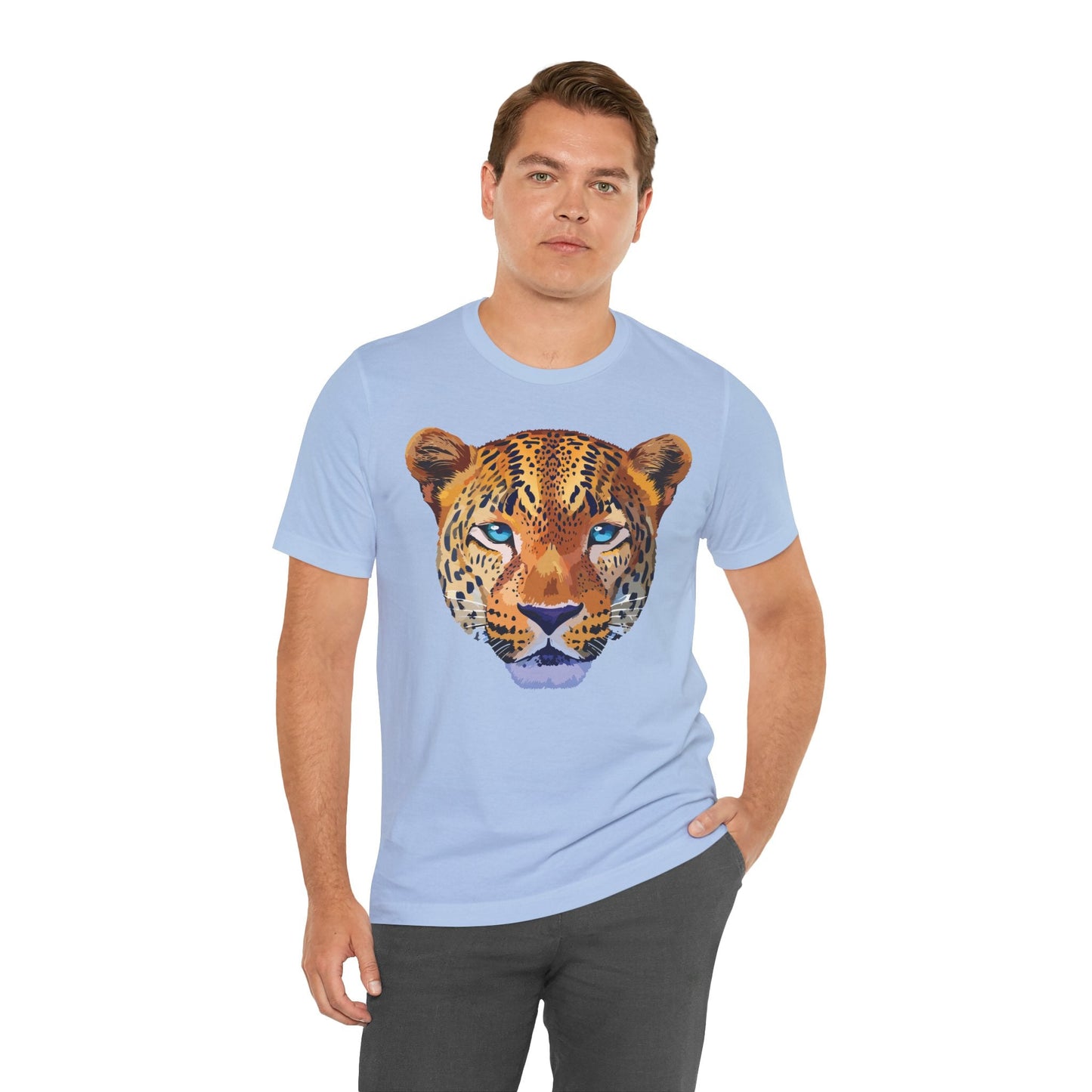 Unisex Animal Print Tee Shirt With Art Design Wild Animals Graphic Tee For Everyday Wear