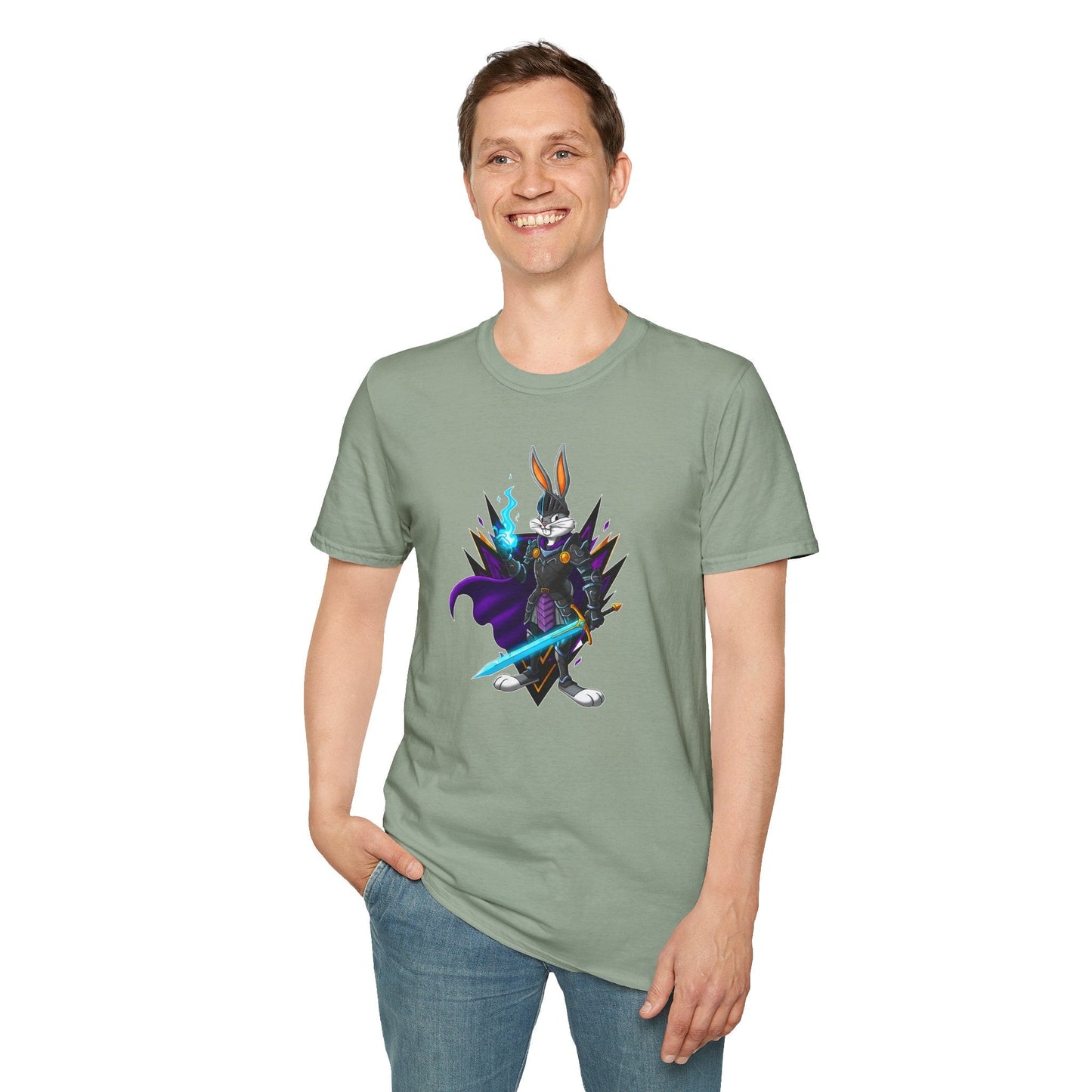 Cartoon Bunny Graphic Unisex Cotton Animal Animation Artwork Design Tee 39