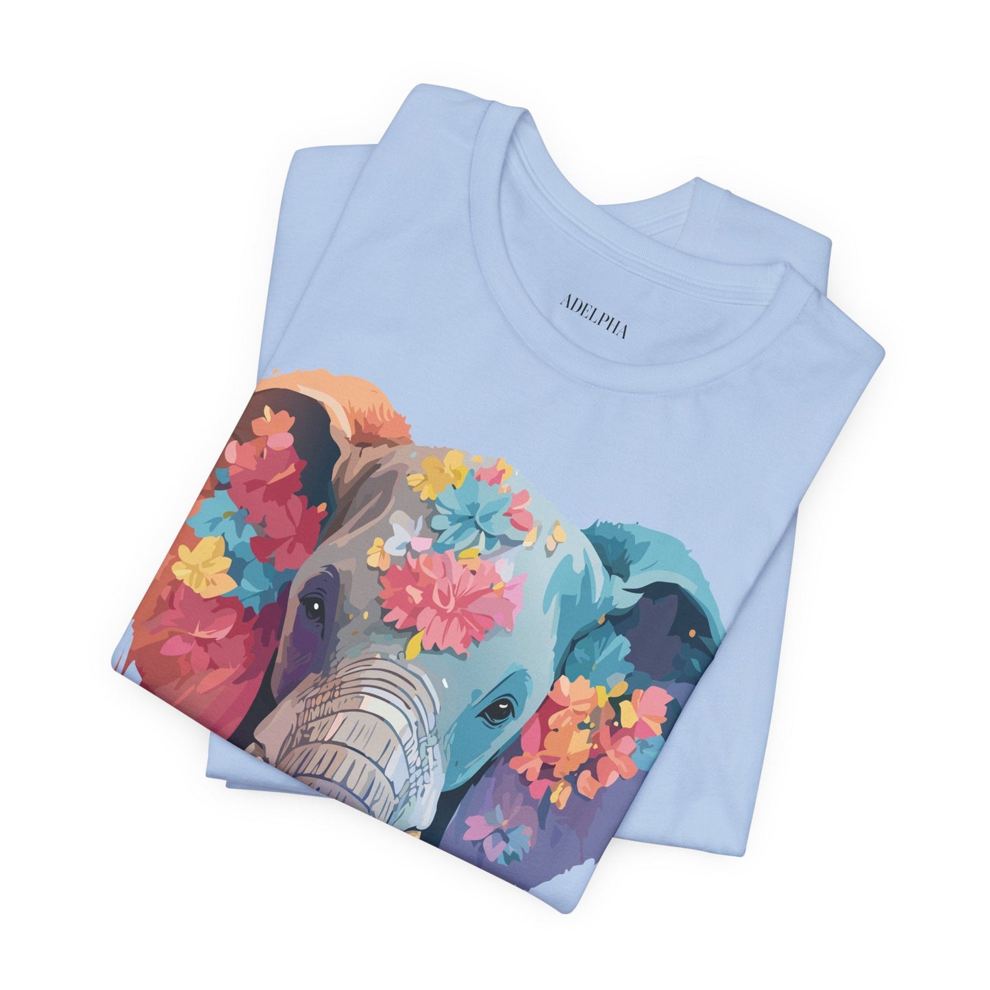 Elephant Graphic Tee By Adelpha Unisex Short Sleeve Shirt With Vintage Artwork Design